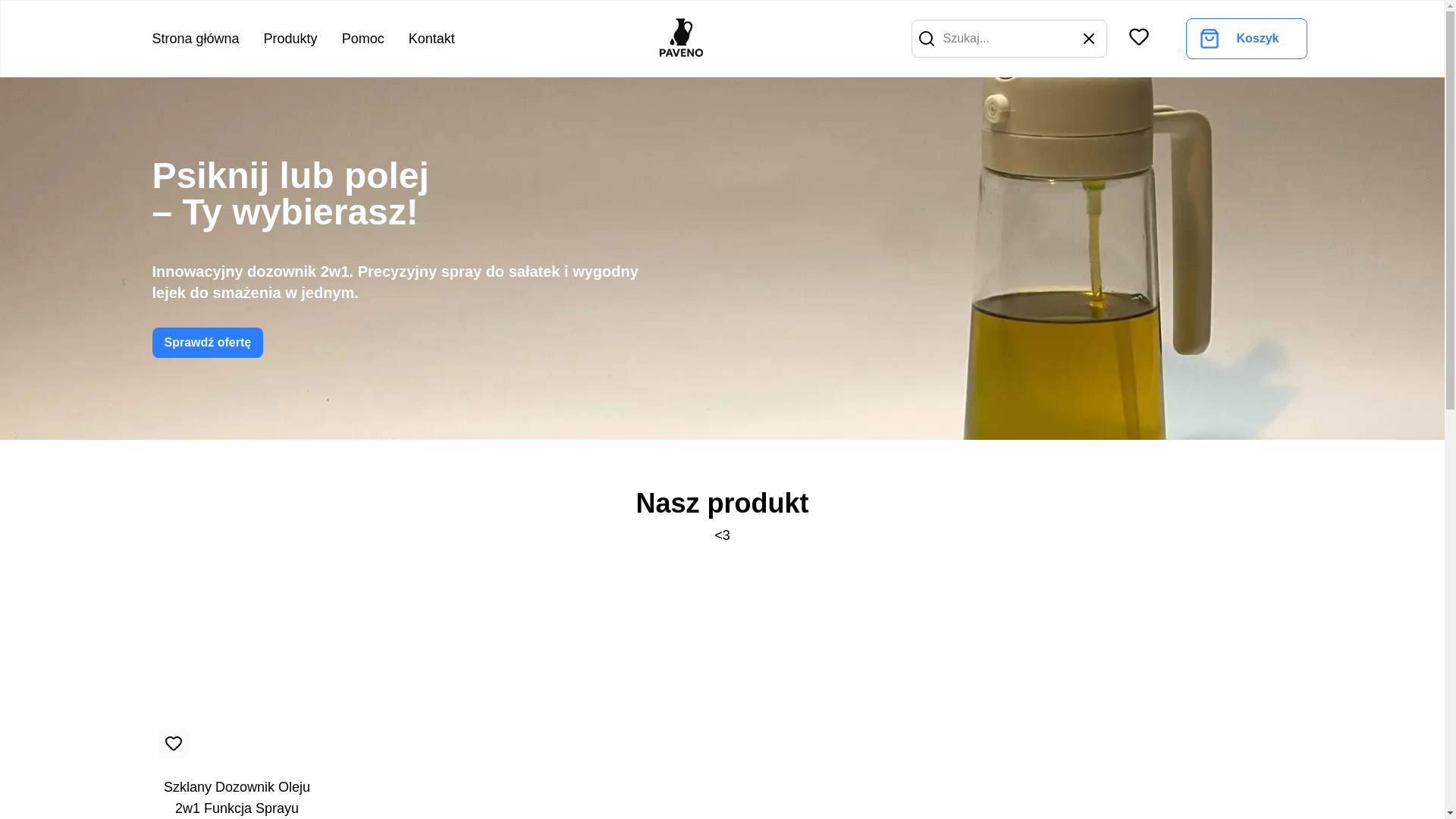 website screenshot of https://paveno.pl/