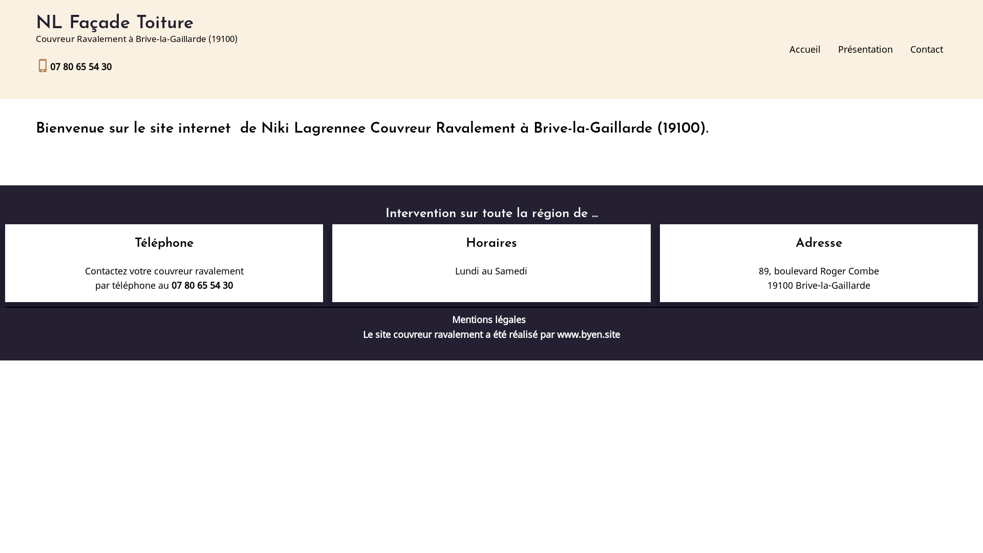website screenshot of https://nl-facade-toiture.fr/