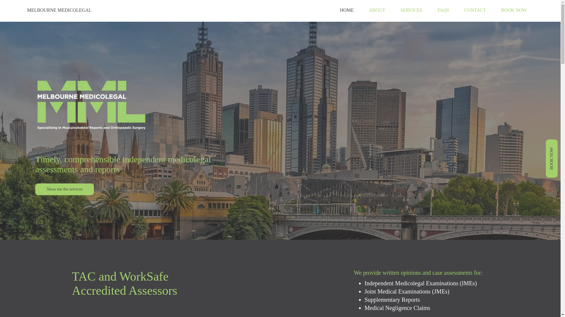 website screenshot of https://melbournemedicolegal.online/