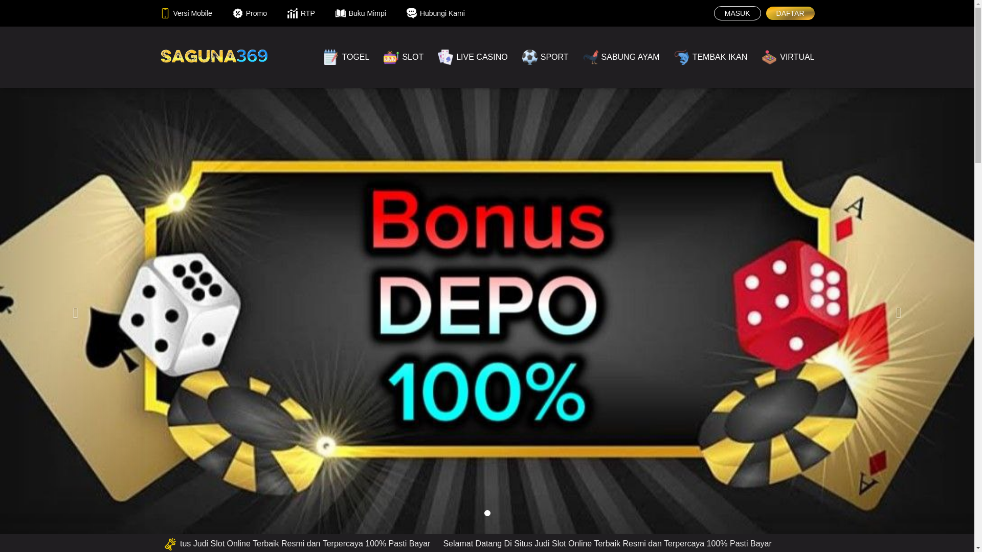 website screenshot of https://saguna369.live/