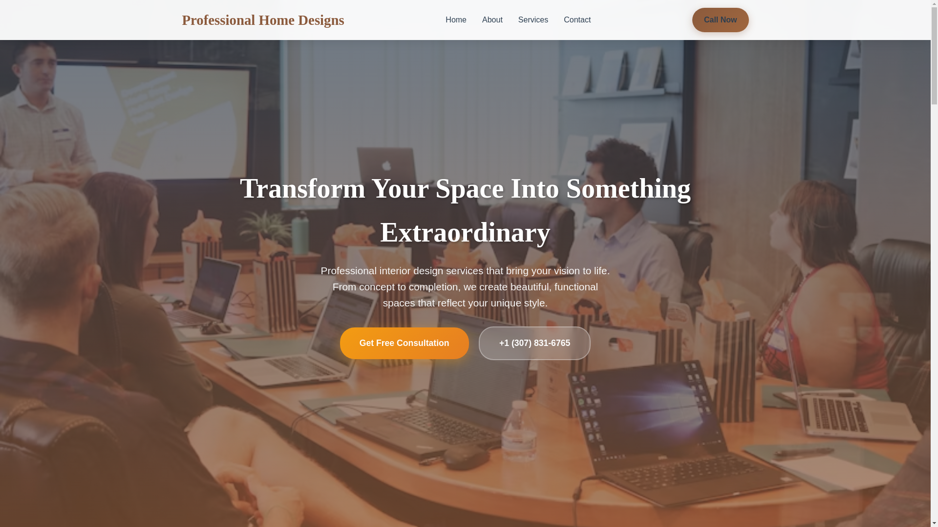website screenshot of https://professionalhomedesigns.click/