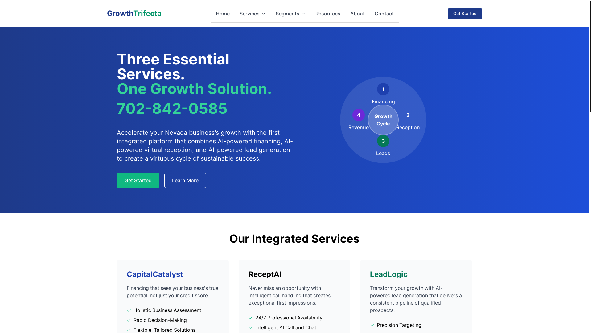 website screenshot of https://growthtrifecta-nv.com/
