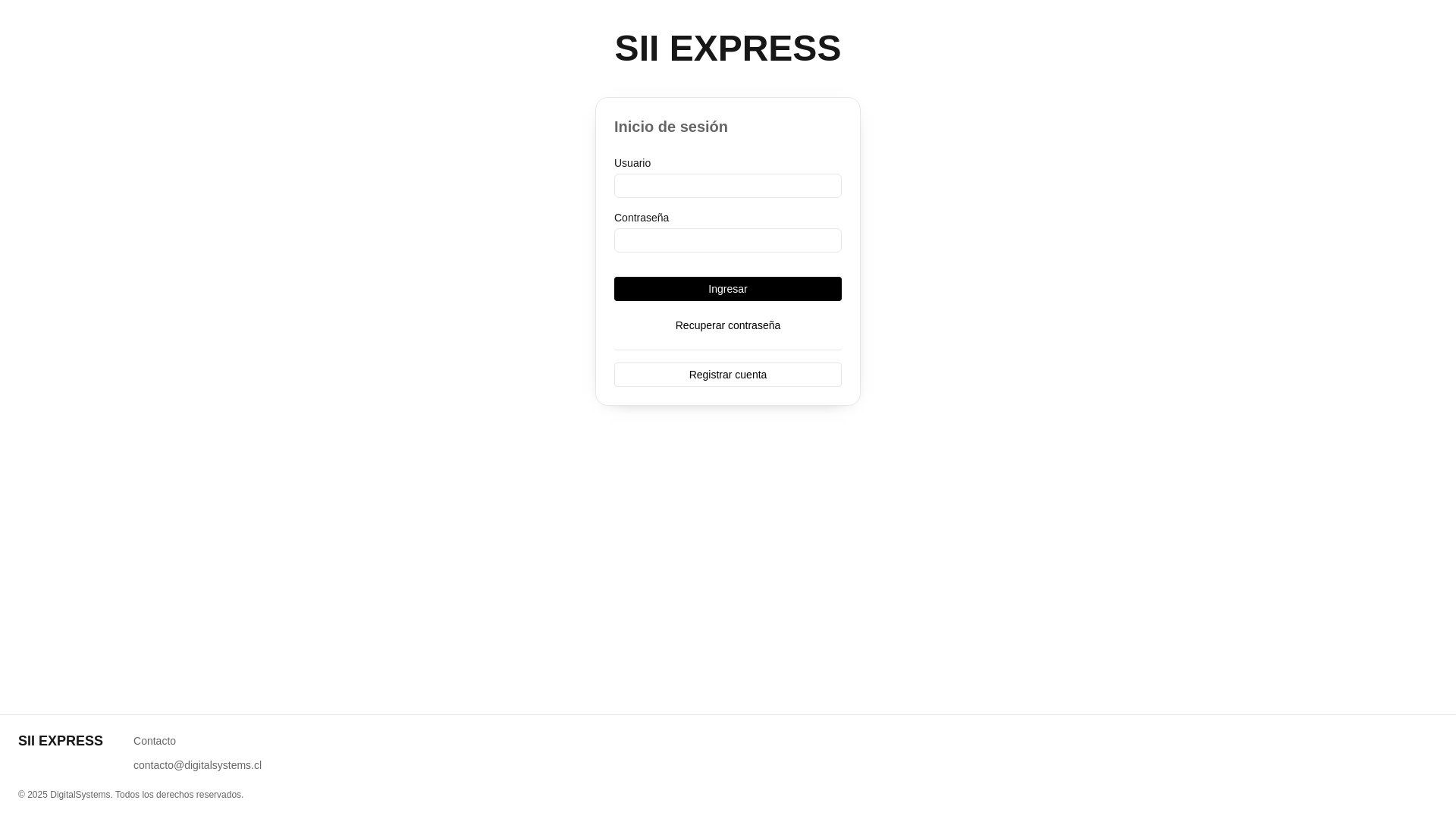 website screenshot of https://sii-express.pages.dev/