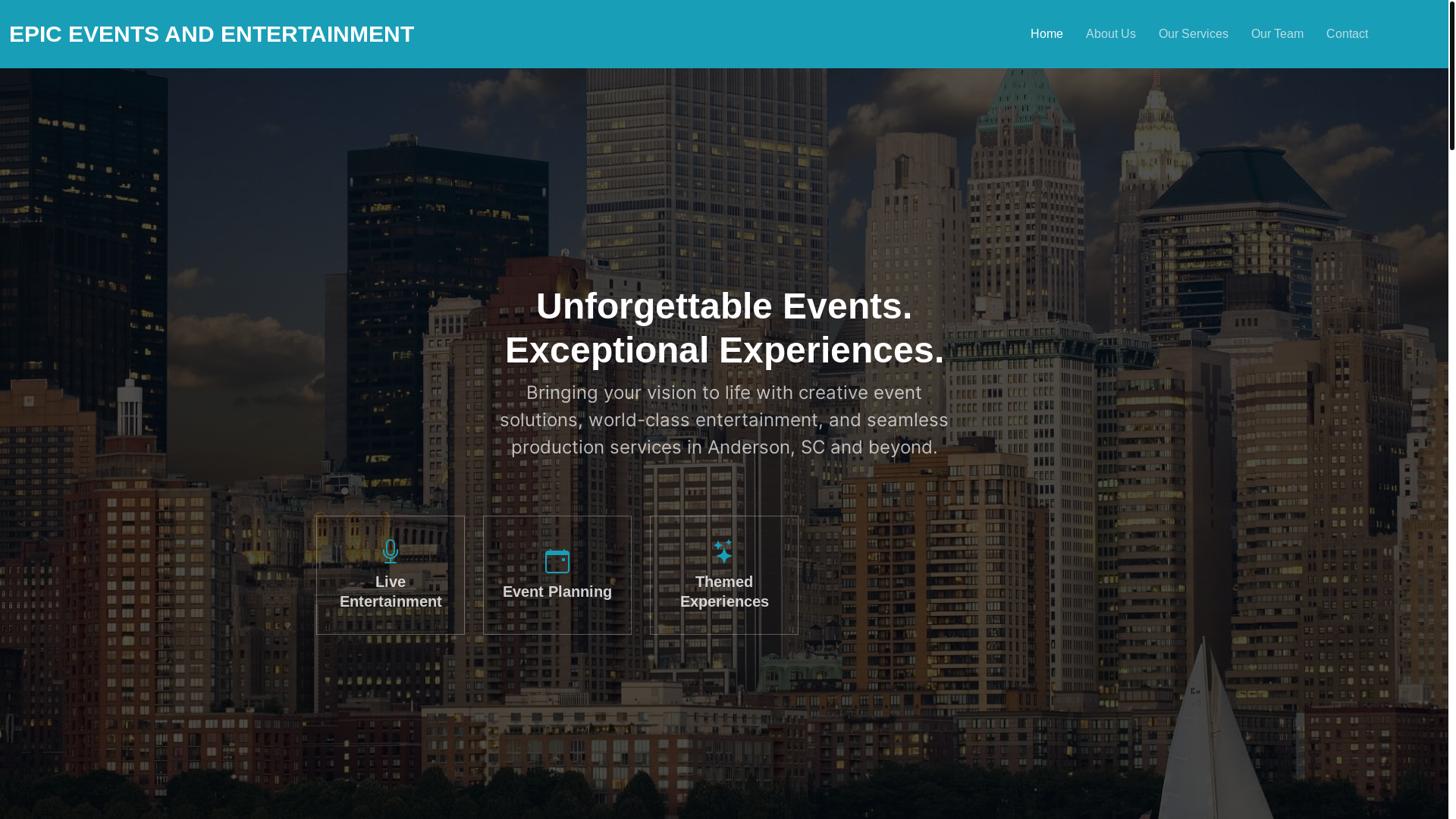 website screenshot of https://epiceventsentertainment.pages.dev/