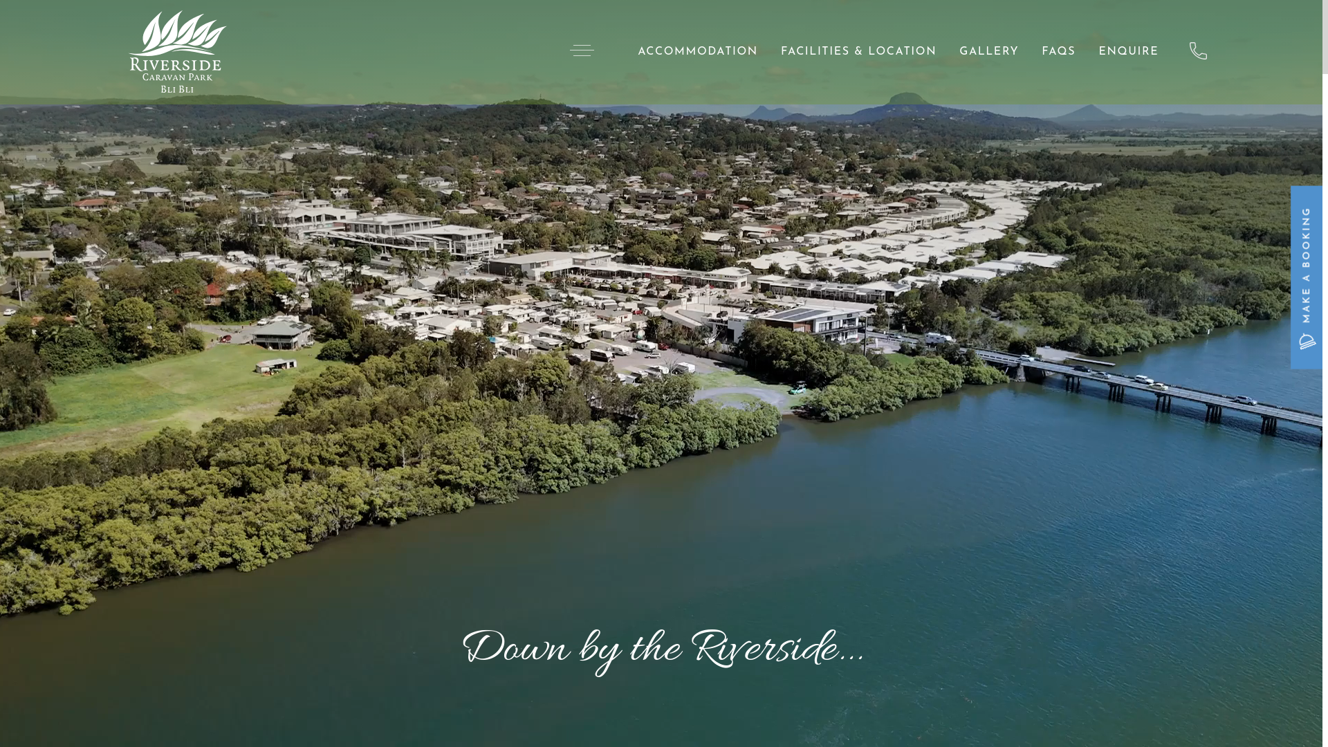 website screenshot of https://bliblicaravanpark.com.au/