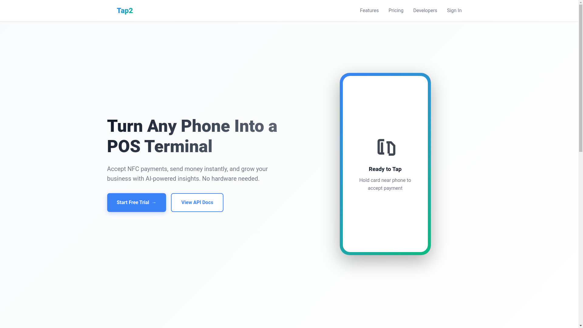 website screenshot of https://tap2-landing.pages.dev/