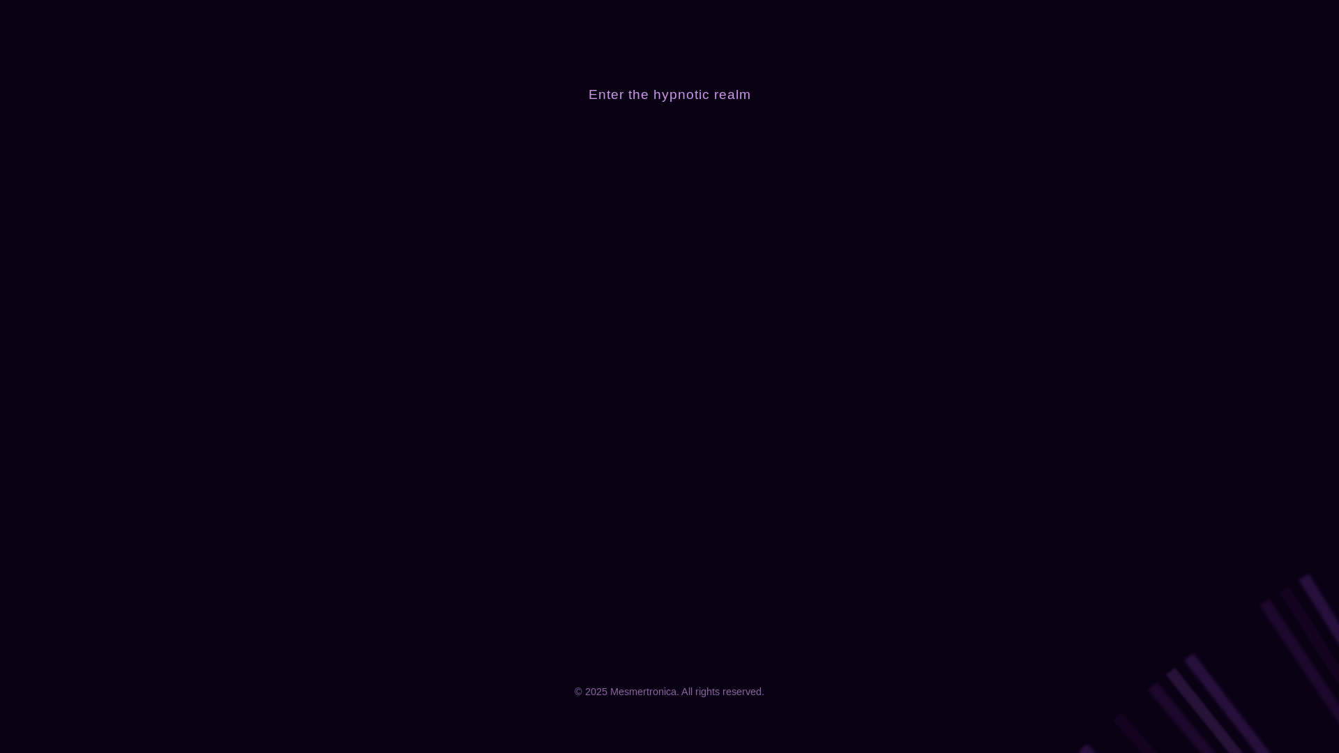 website screenshot of https://mesmertronica.com/