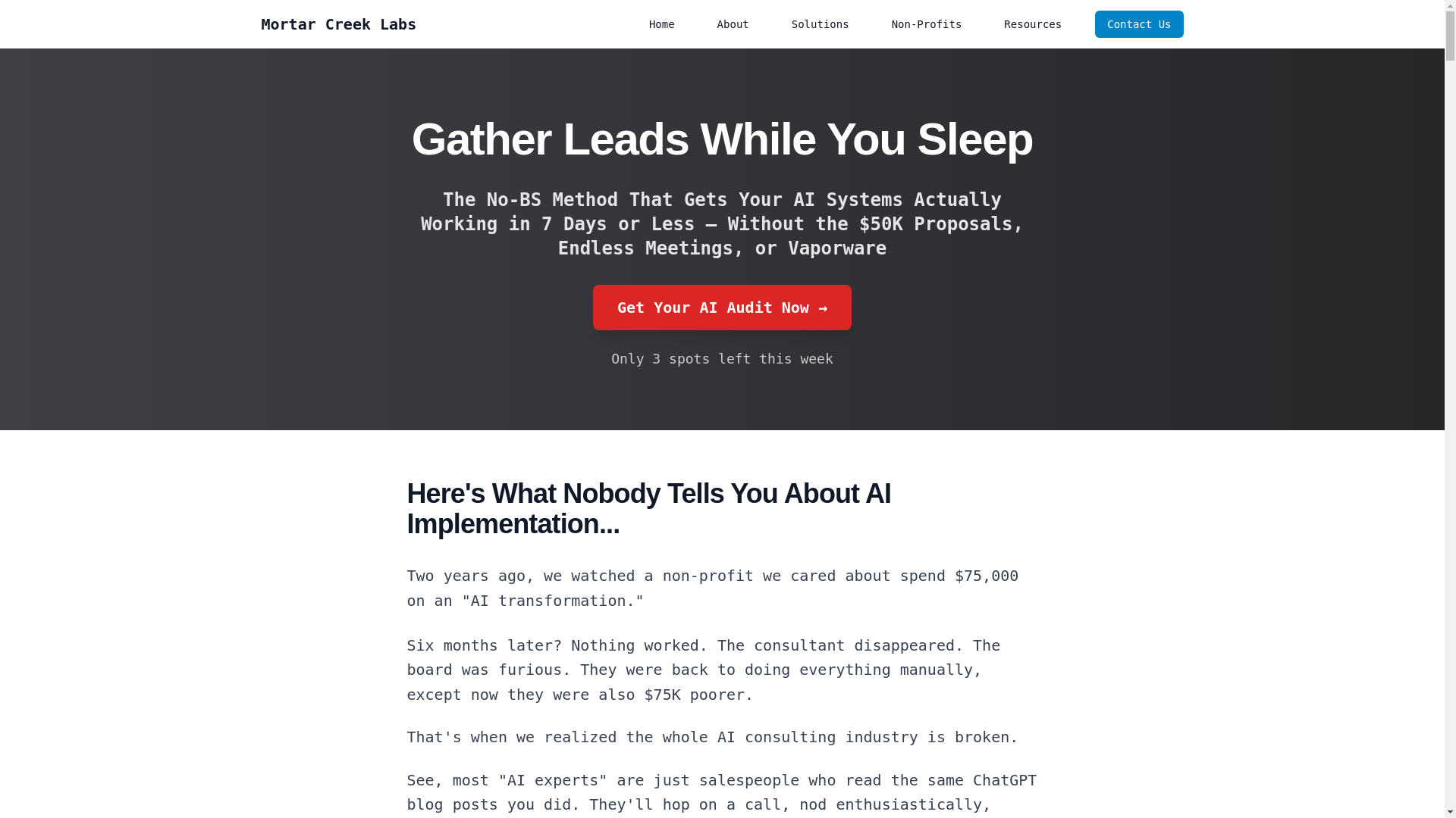 website screenshot of https://mortar.pages.dev/