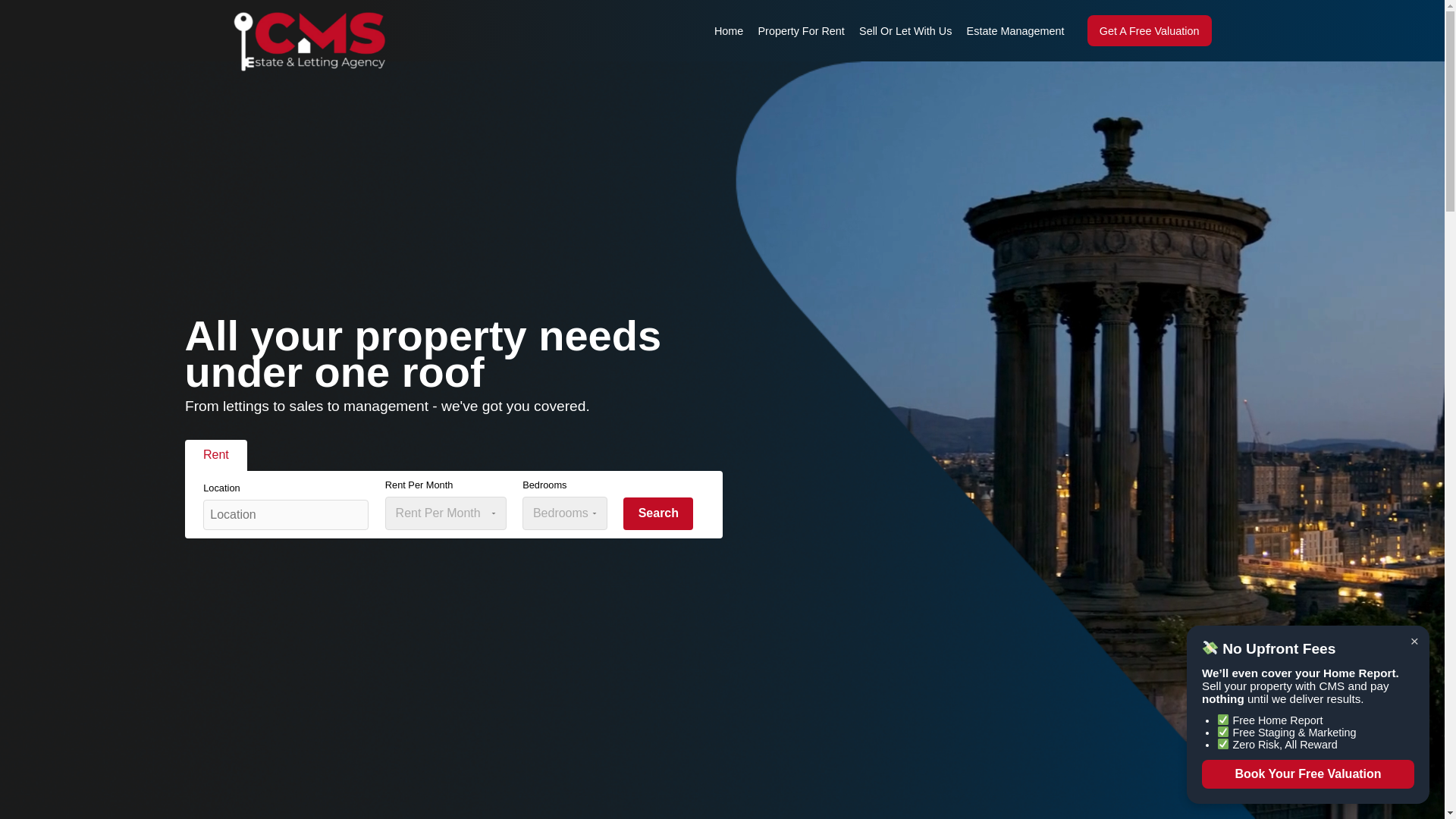 website screenshot of https://cmsestateagency.co.uk/