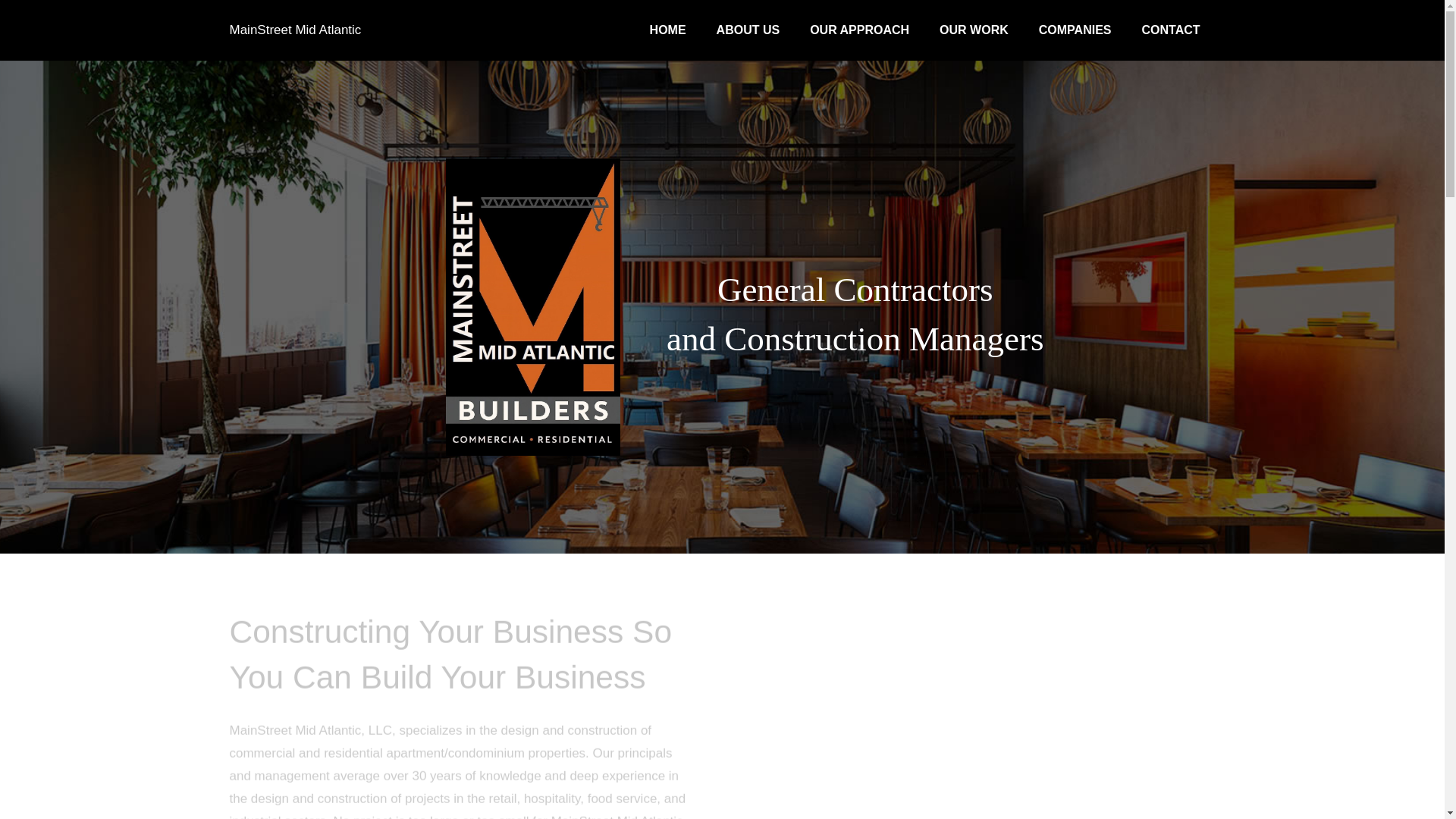 website screenshot of https://mainstreetmidatlantic.com/