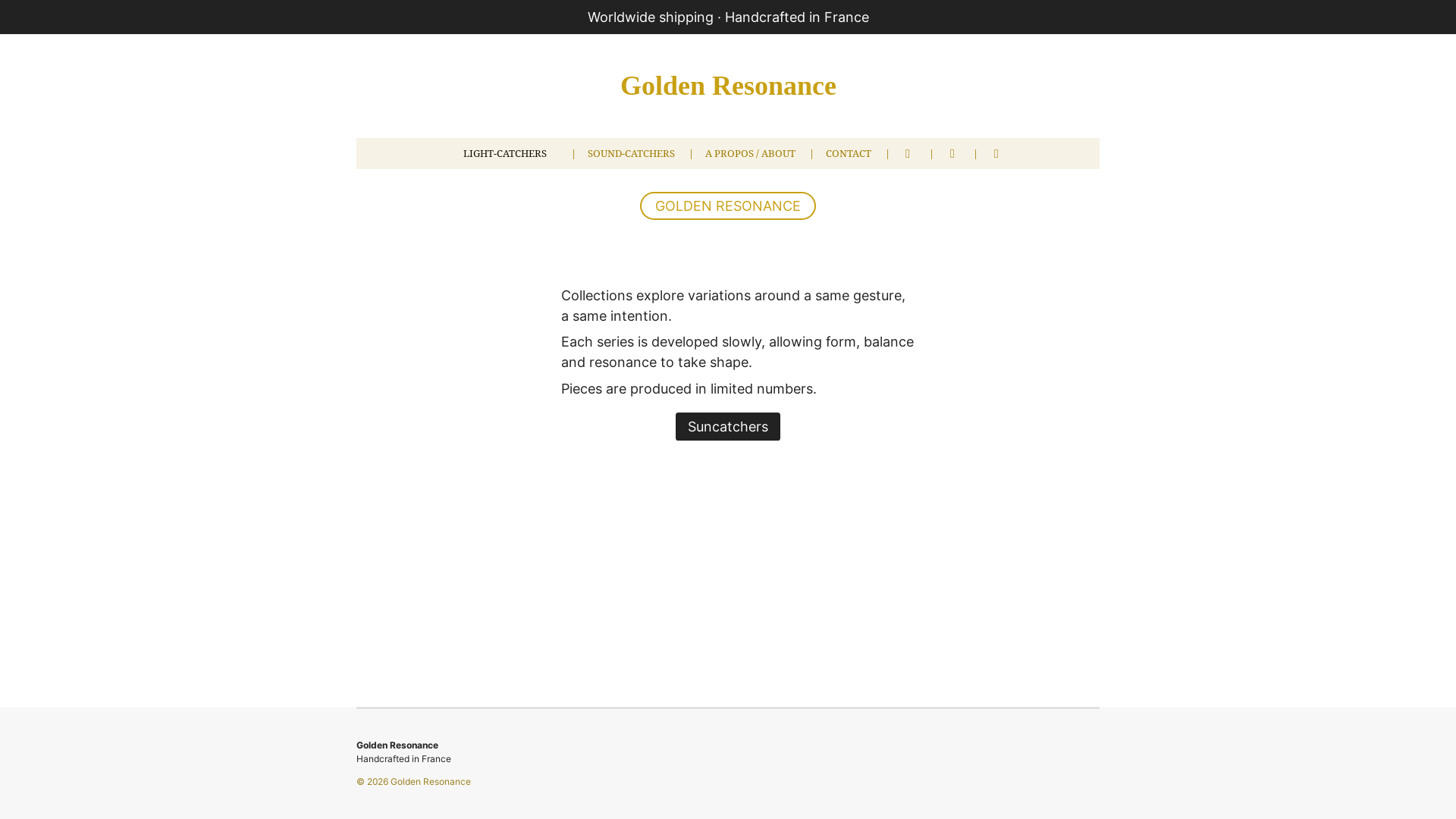 website screenshot of https://golden-resonance.com/