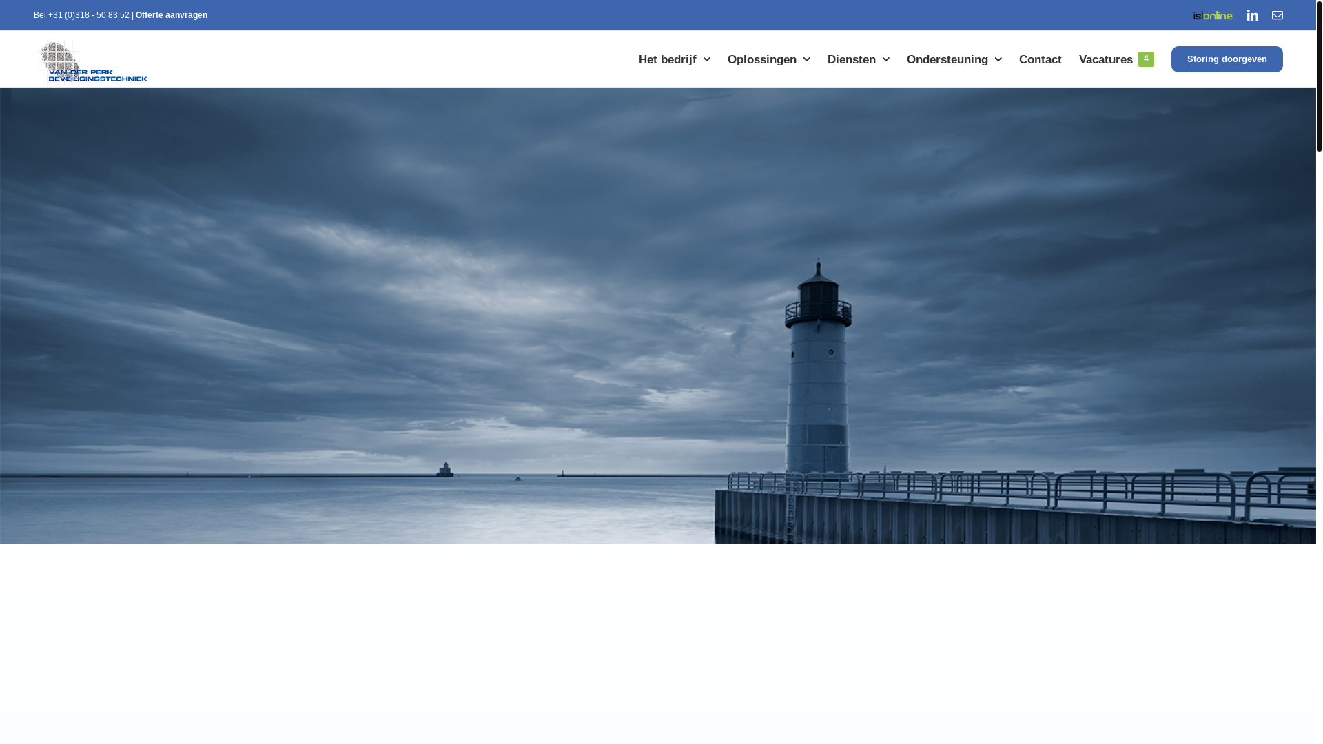 website screenshot of https://vanderperk-beveiligingstechniek.nl/