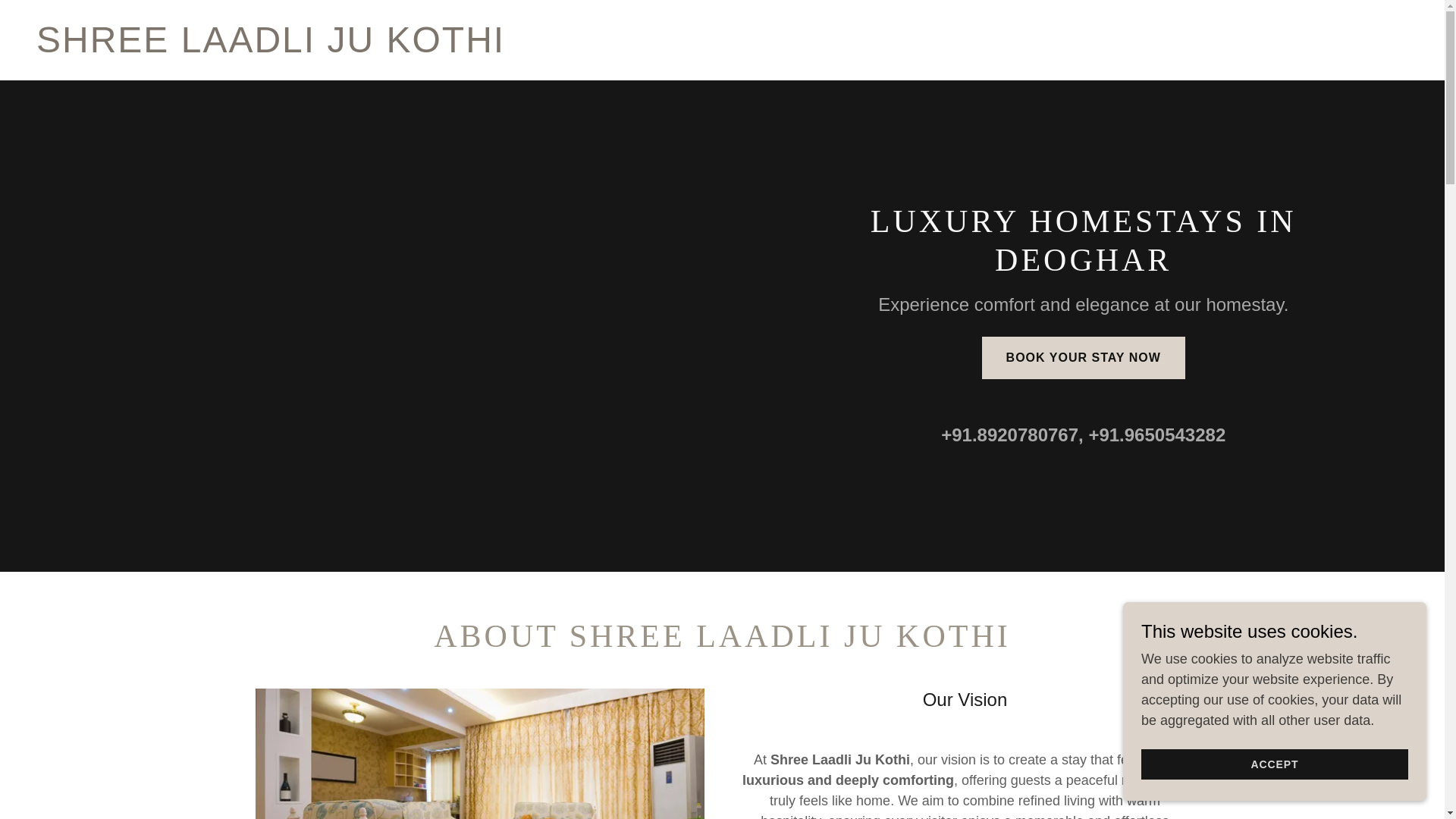 website screenshot of https://shreeslaadlijukothi.com/