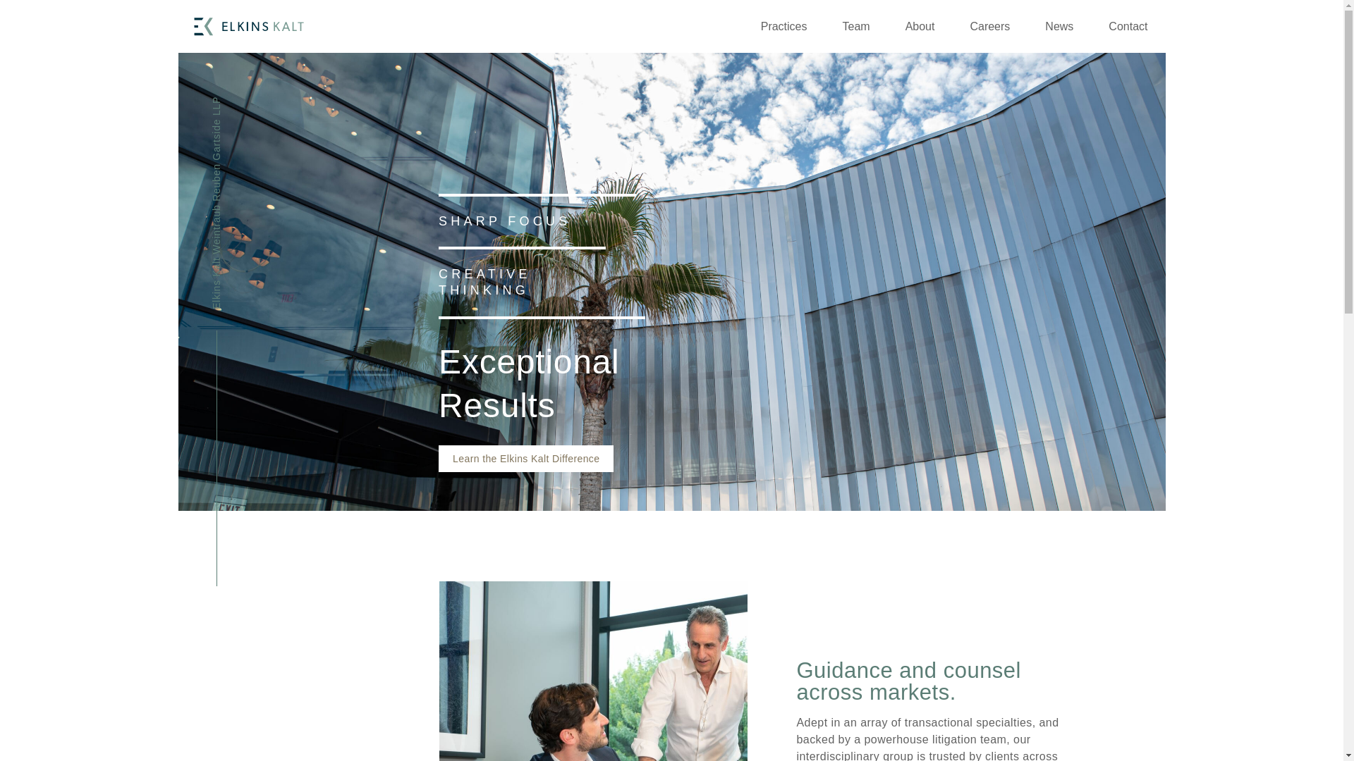 website screenshot of http://www.elkinskalt.com/