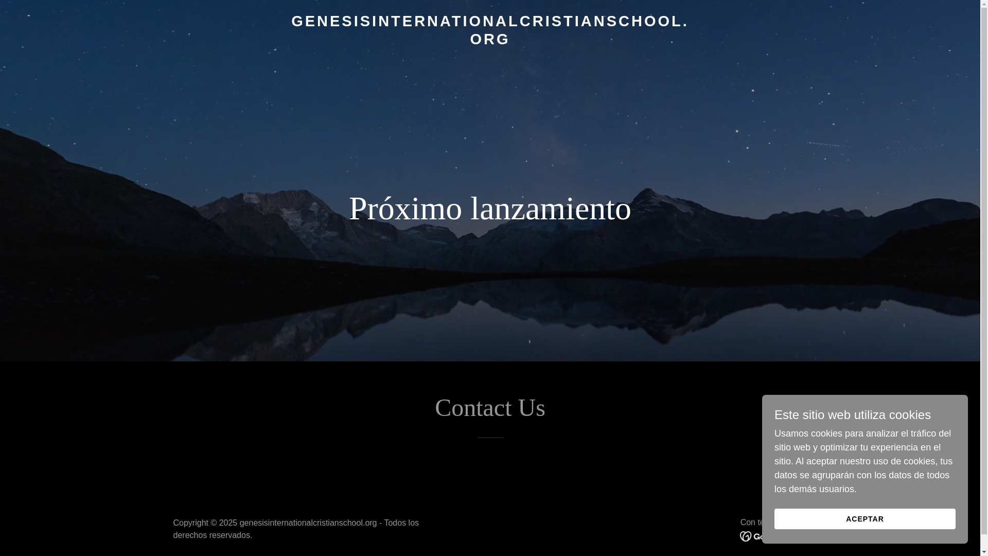 website screenshot of https://genesisinternationalcristianschool.org/