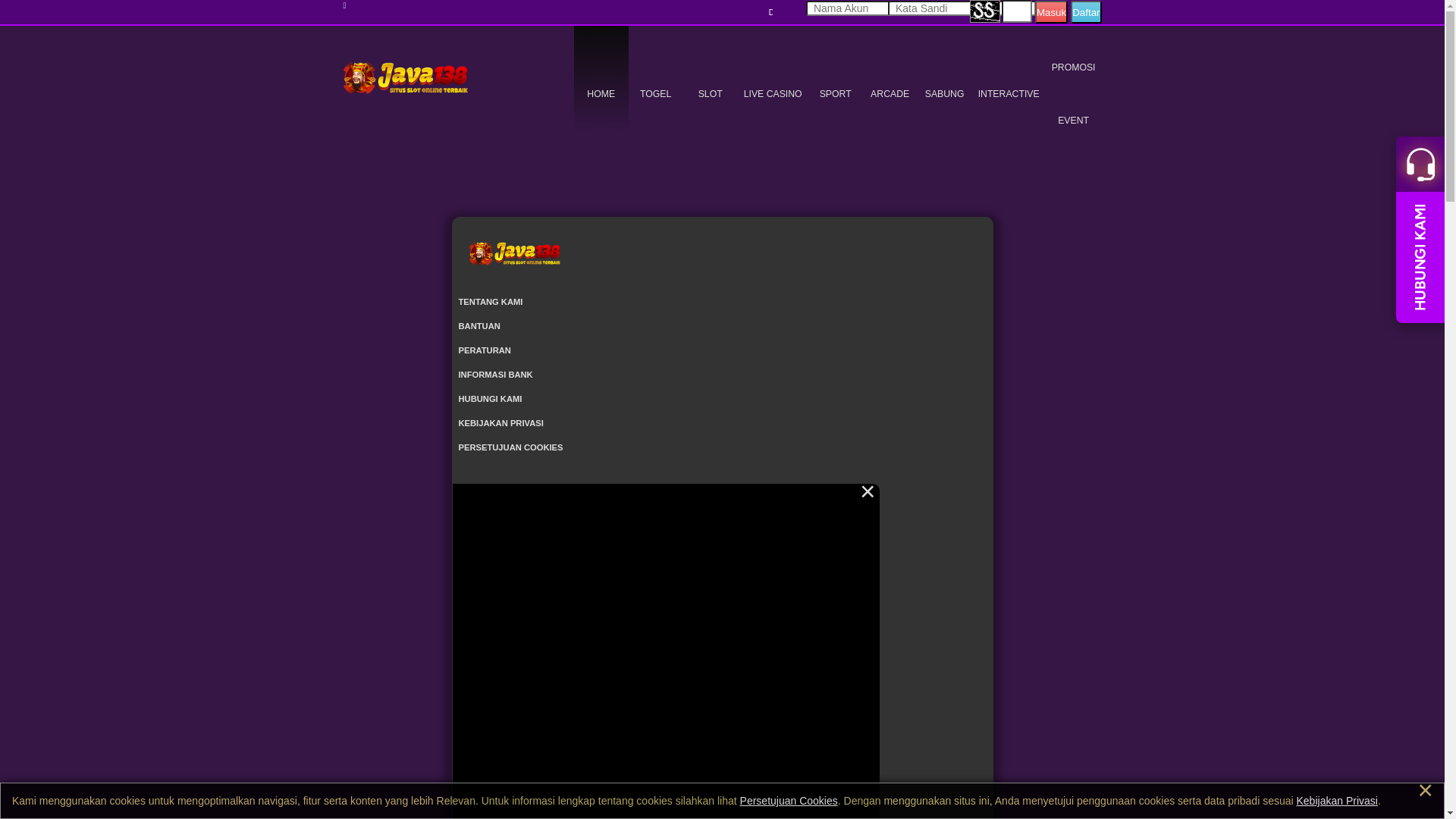 website screenshot of https://java138-vip1.xyz/