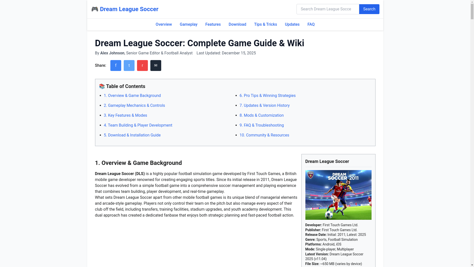 website screenshot of https://playdreamleaguesoccer.com/