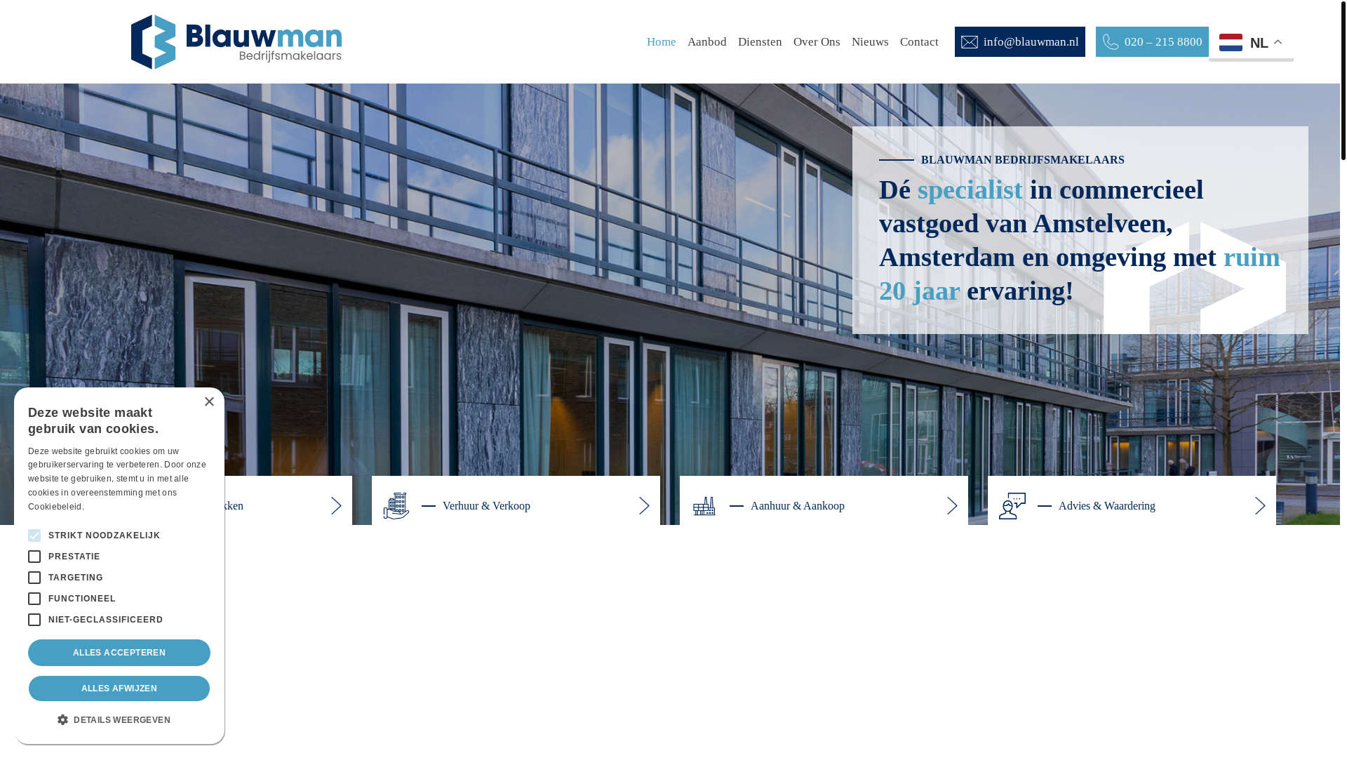 website screenshot of https://blauman.nl/