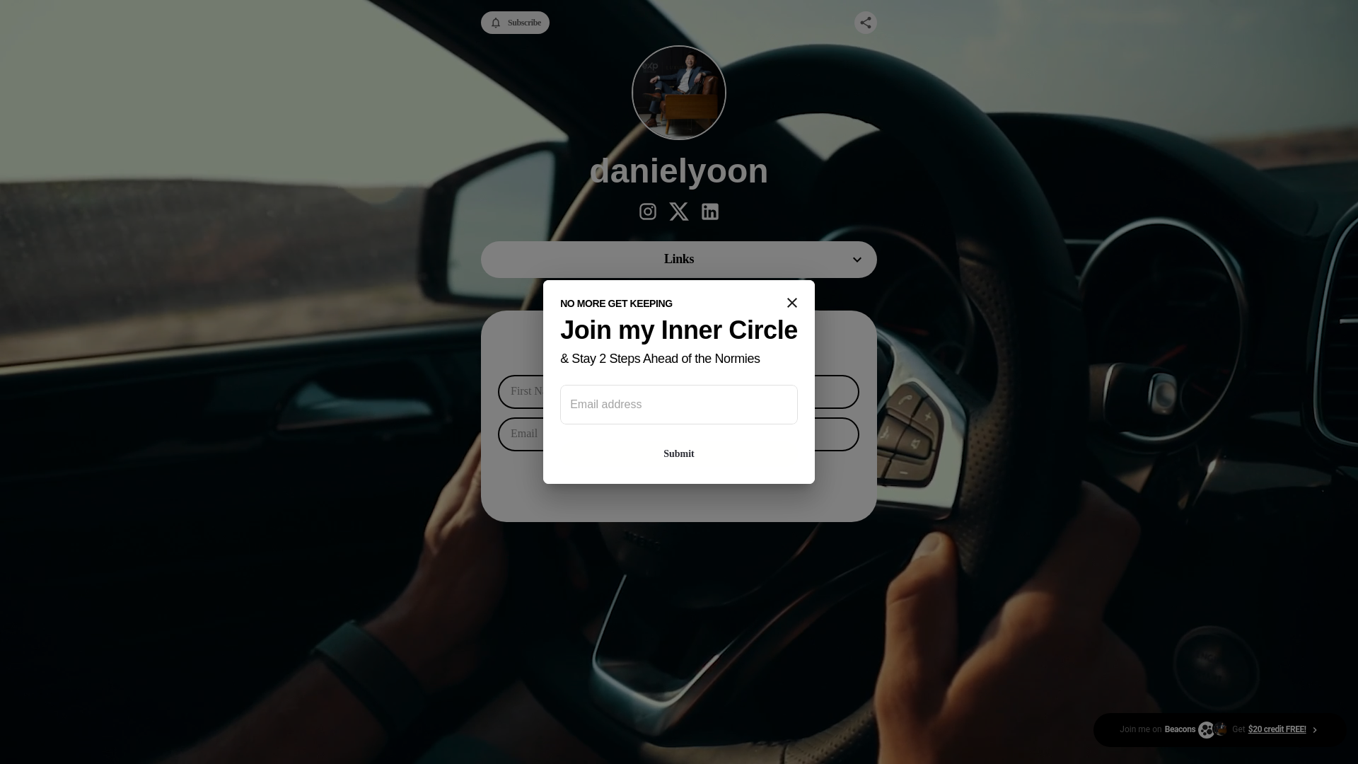 website screenshot of https://danielyoon.store/