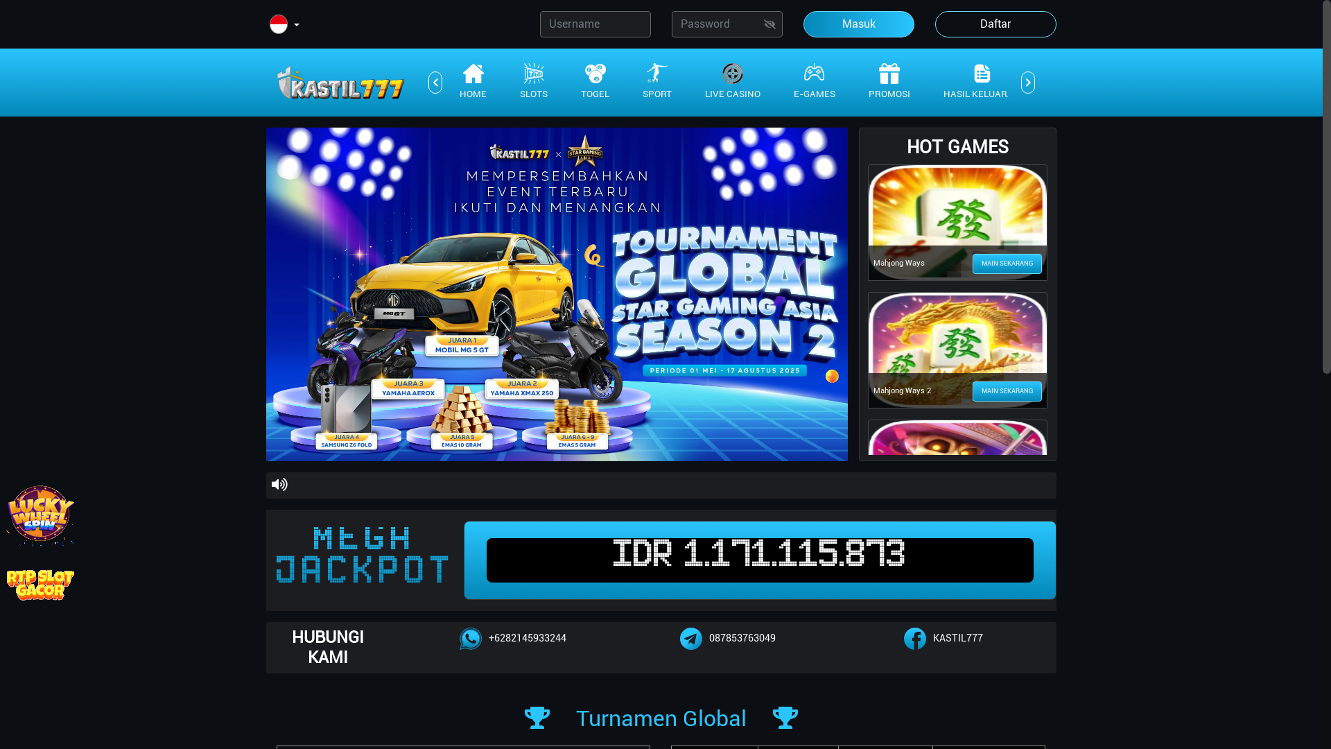 website screenshot of https://kastil777mimpi.com/