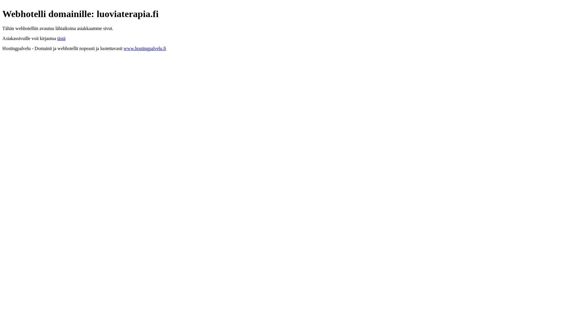 website screenshot of https://luoviaterapia.fi/