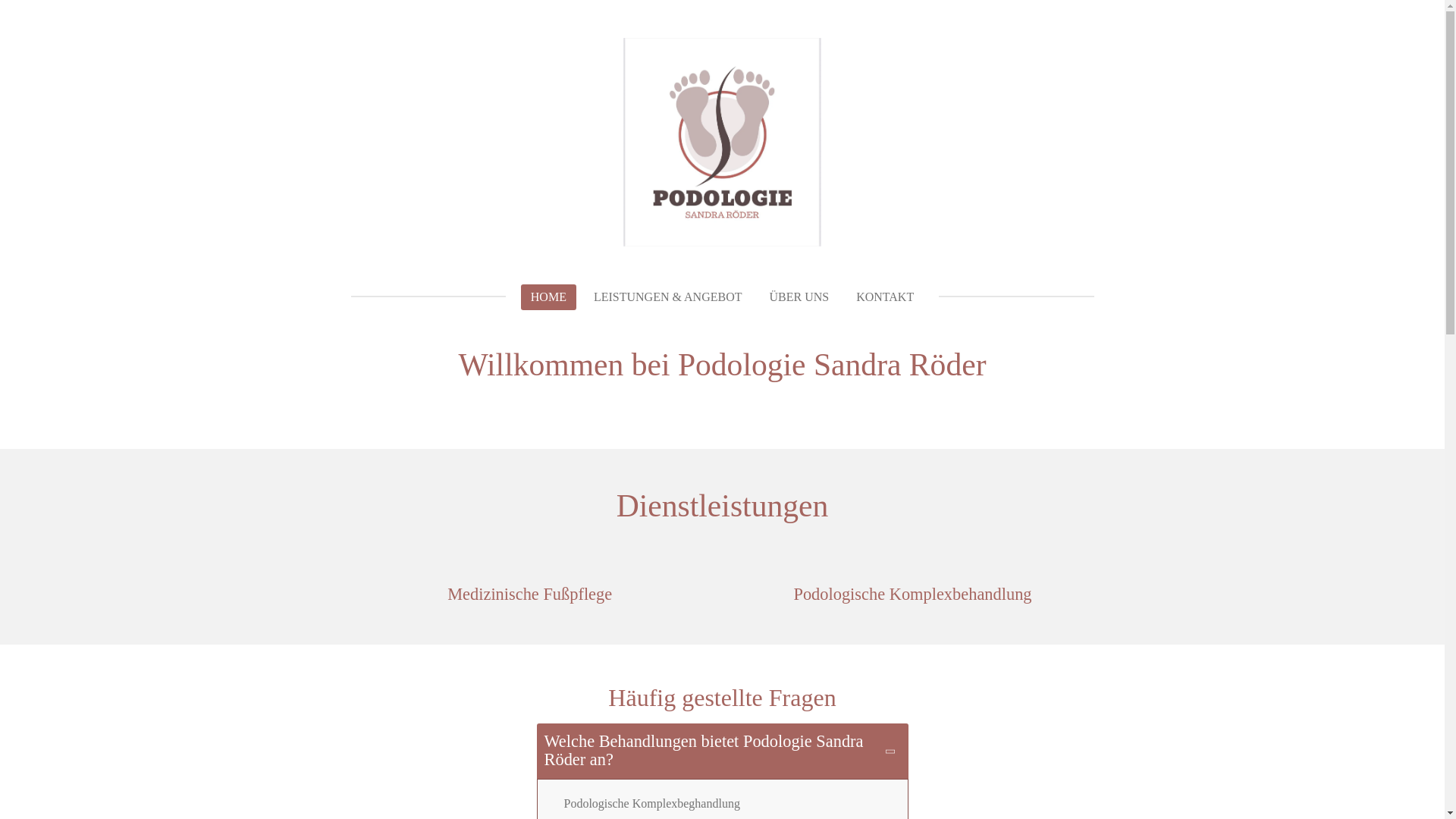 website screenshot of https://podologiesandraroeder.de/
