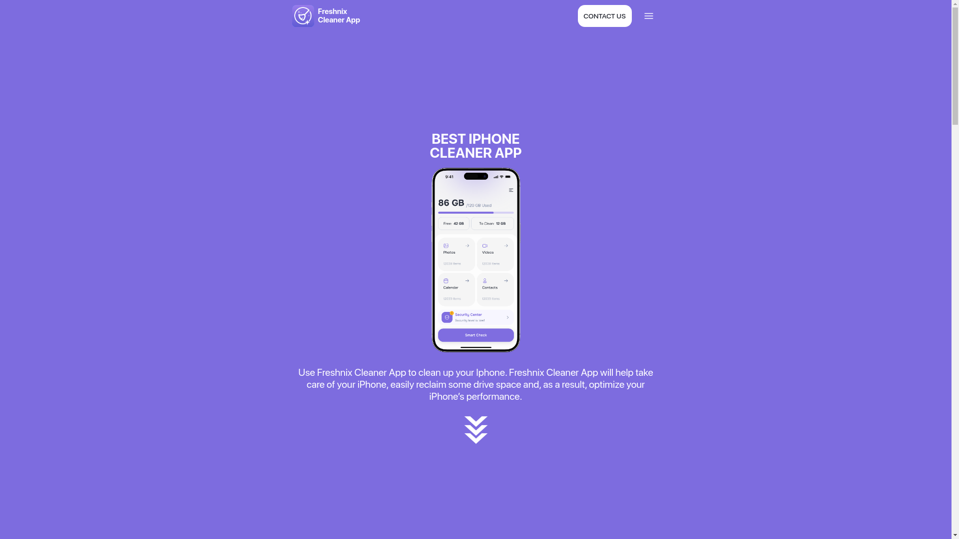 website screenshot of https://cleaner-freshnix.com/