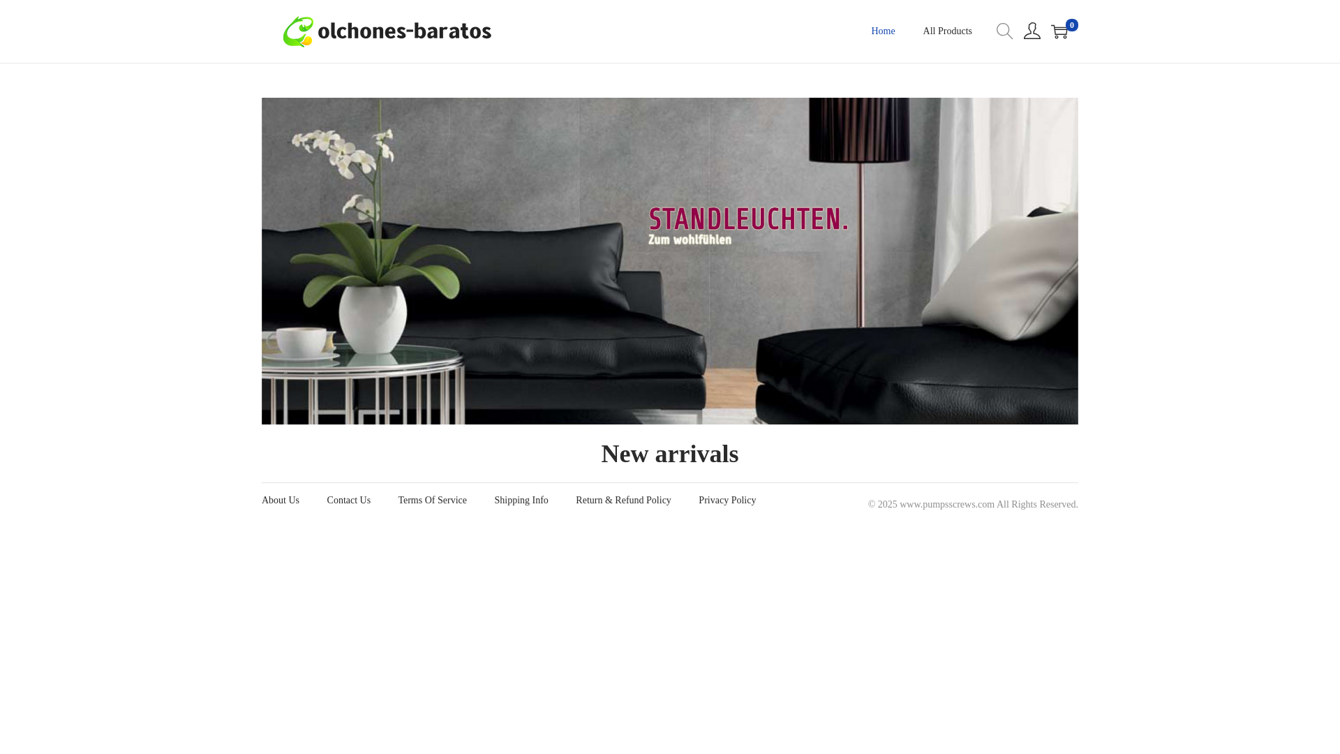 website screenshot of https://pumpsscrews.com/