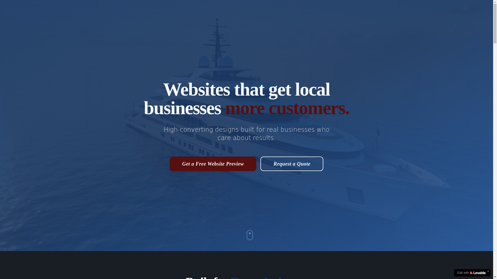 website screenshot of https://mcookwebdesign.com/