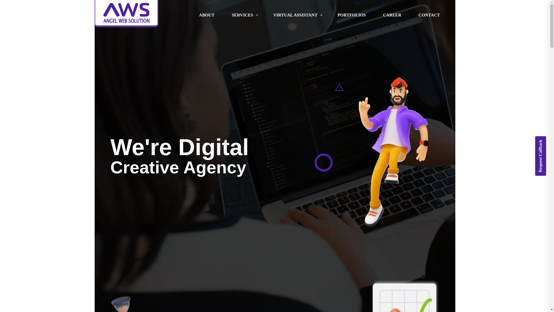 website screenshot of https://angelwebsolution.ink/