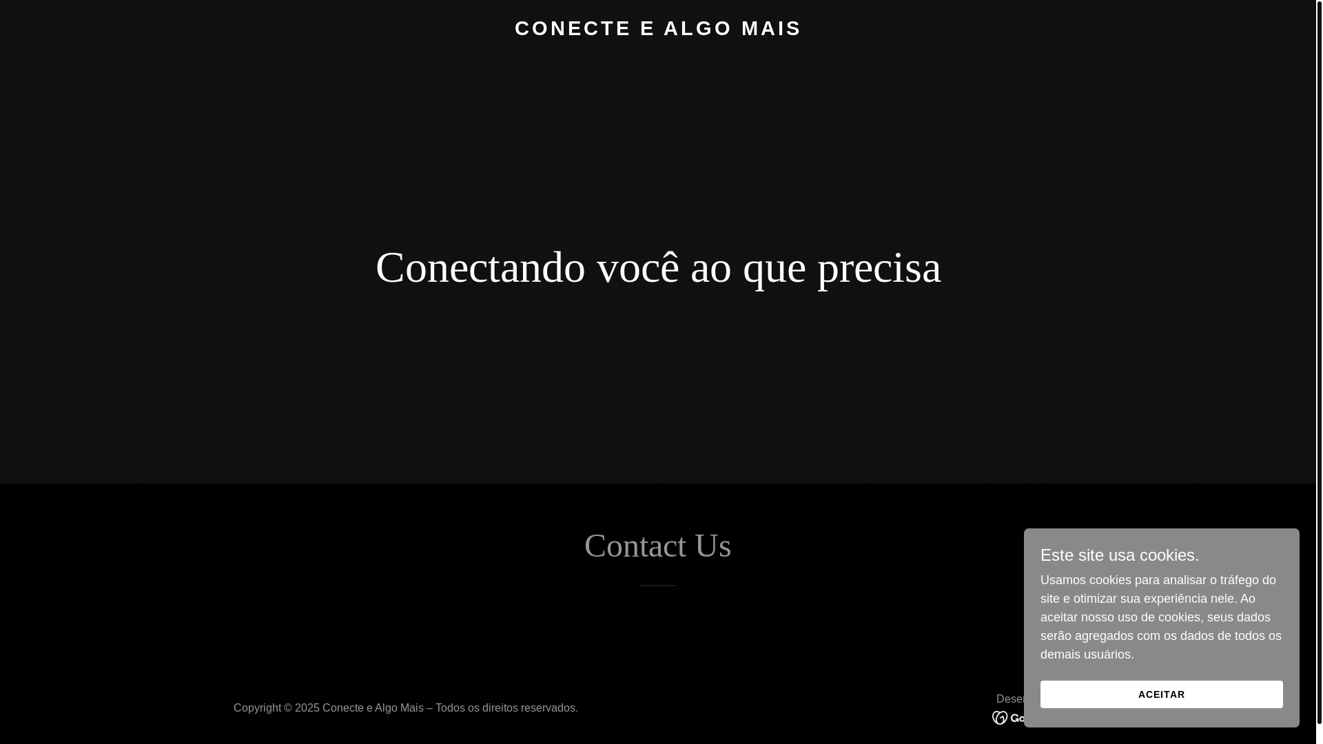website screenshot of https://conecteealgomais.com/
