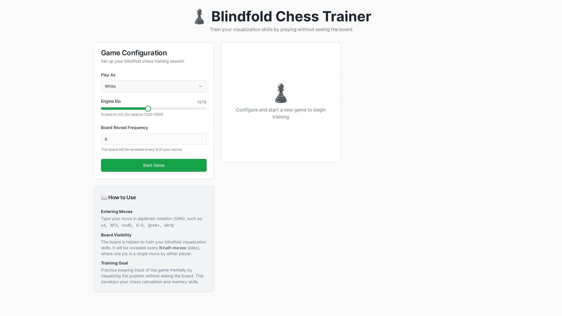 website screenshot of https://blindchess.org/