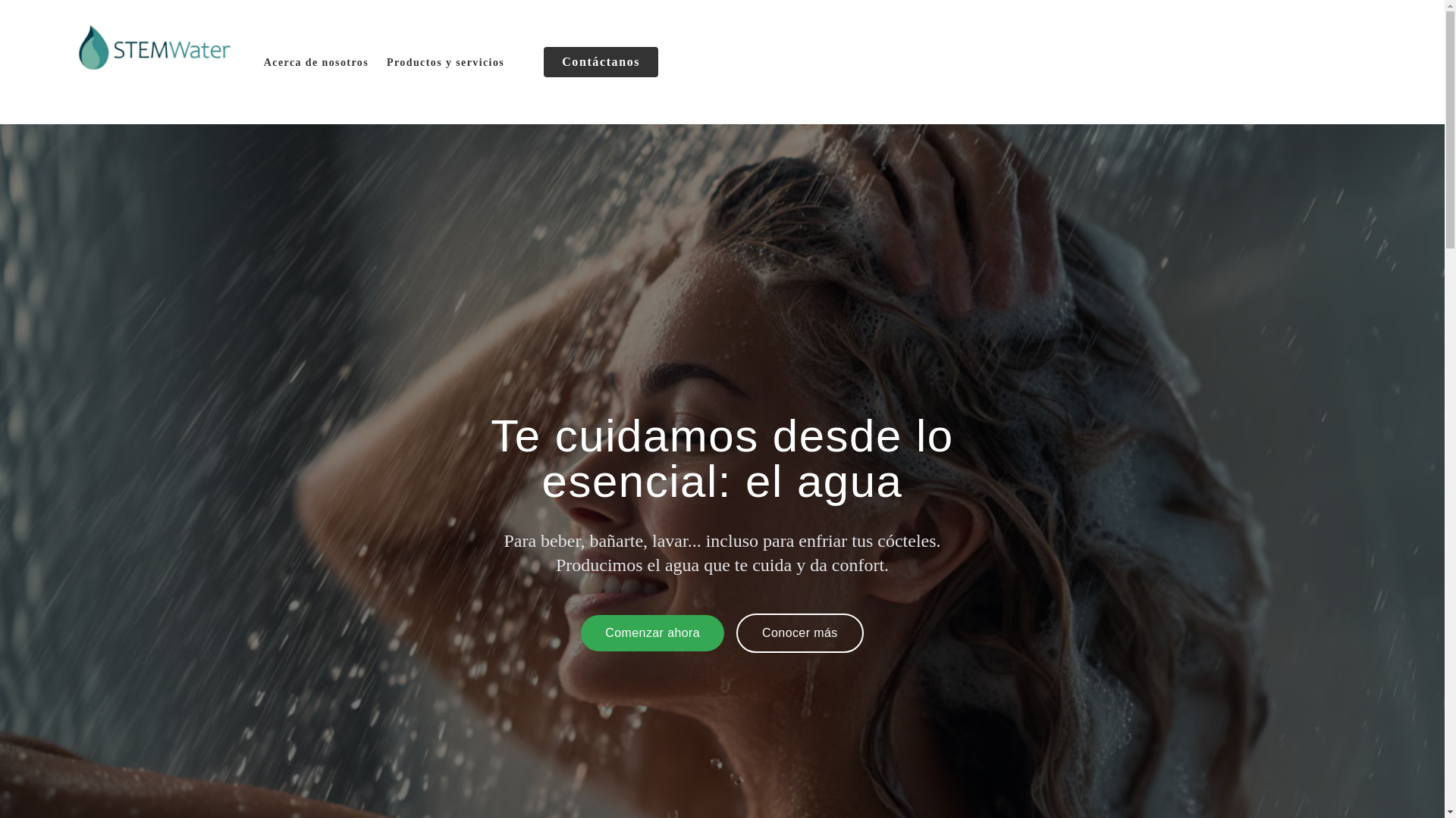 website screenshot of https://stem-water.com/