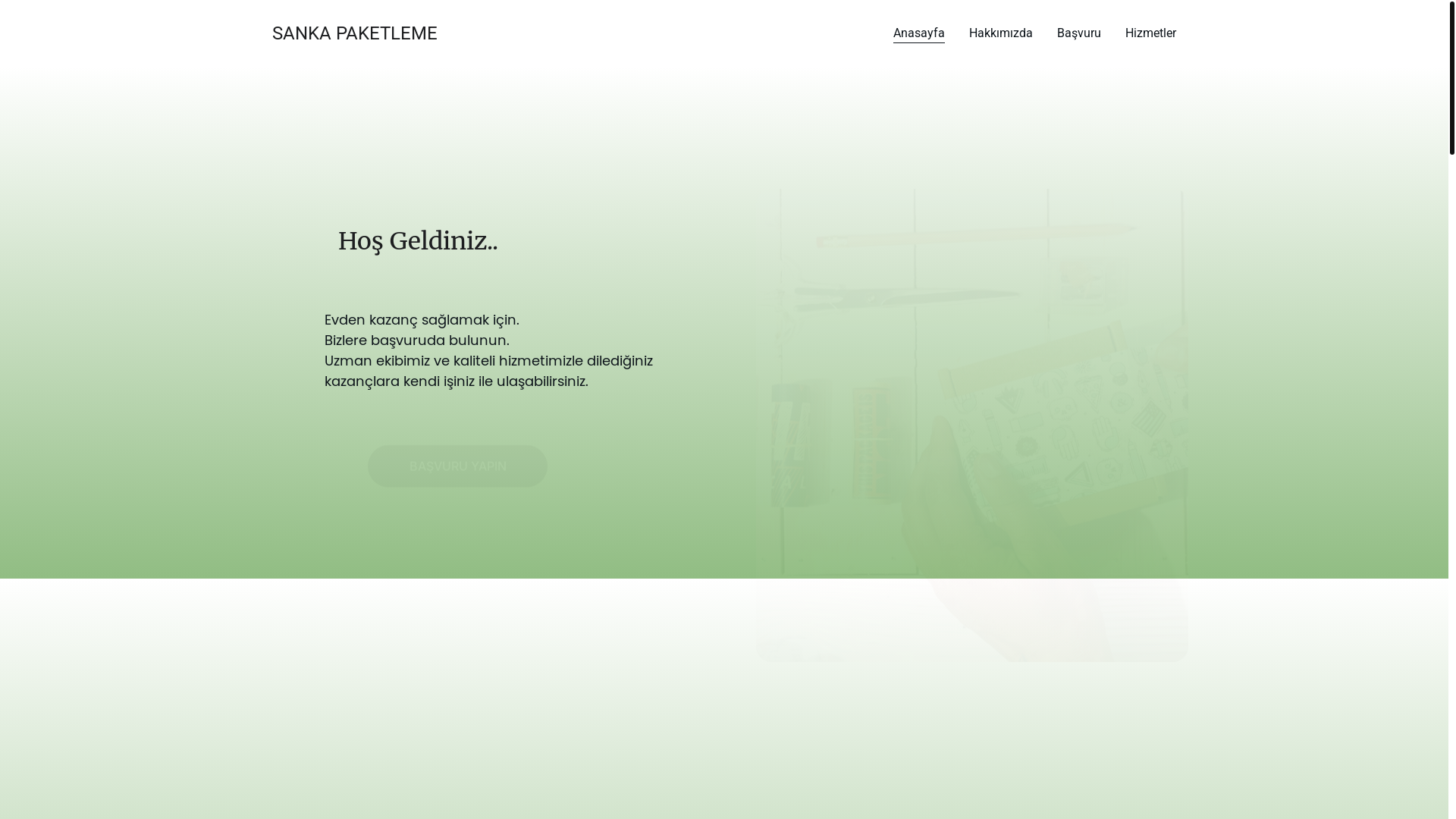 website screenshot of https://sankapaketleme.site/