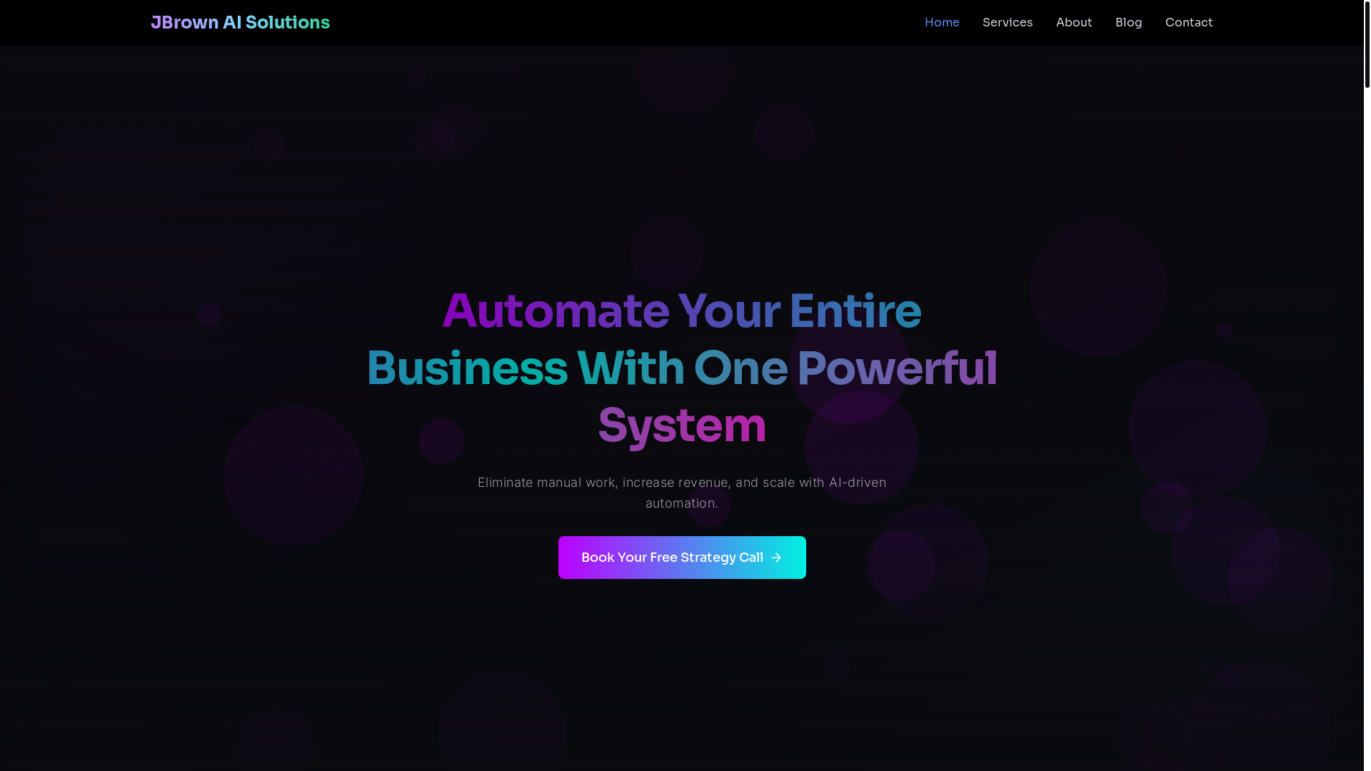 website screenshot of https://usejbrownai.com/
