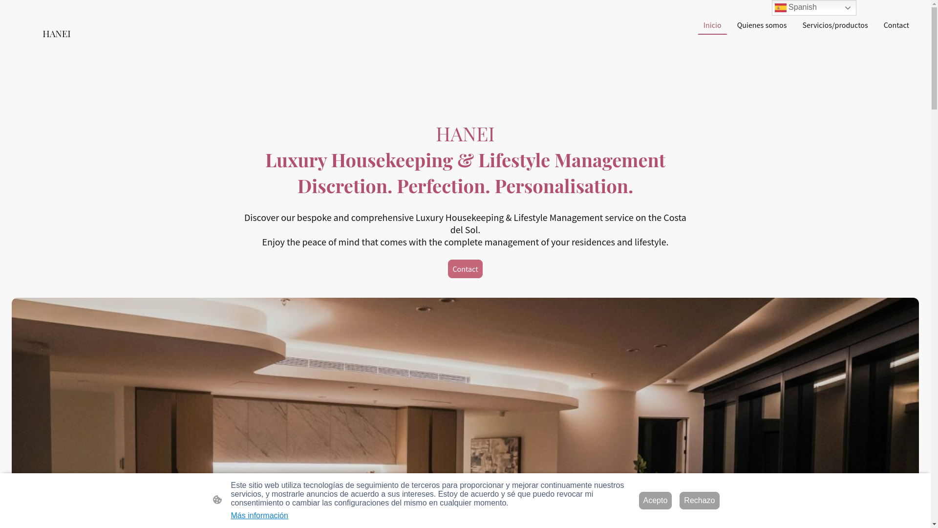 website screenshot of https://hanei-lifestylesolutions.com/