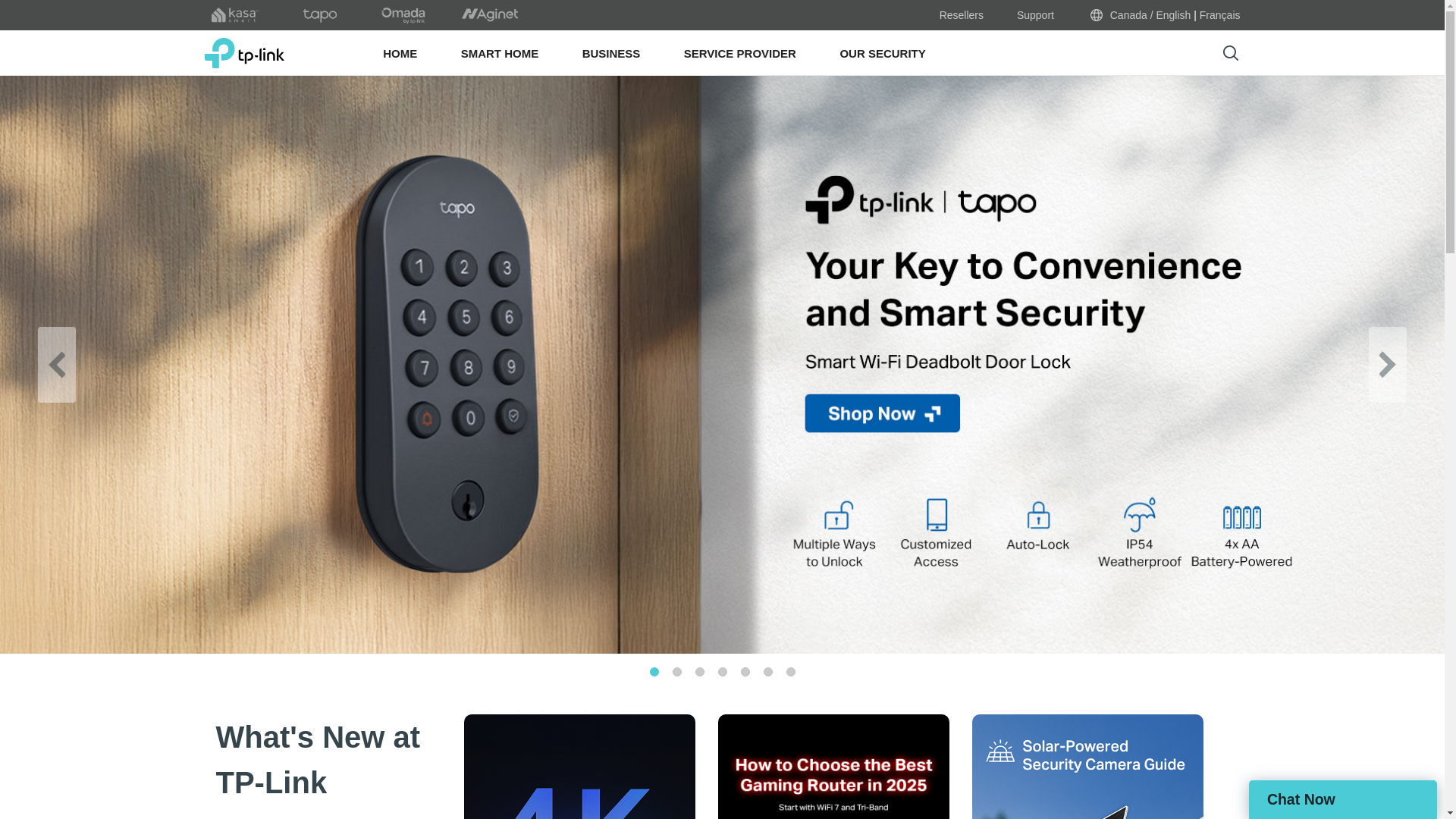 website screenshot of https://tp-link.com