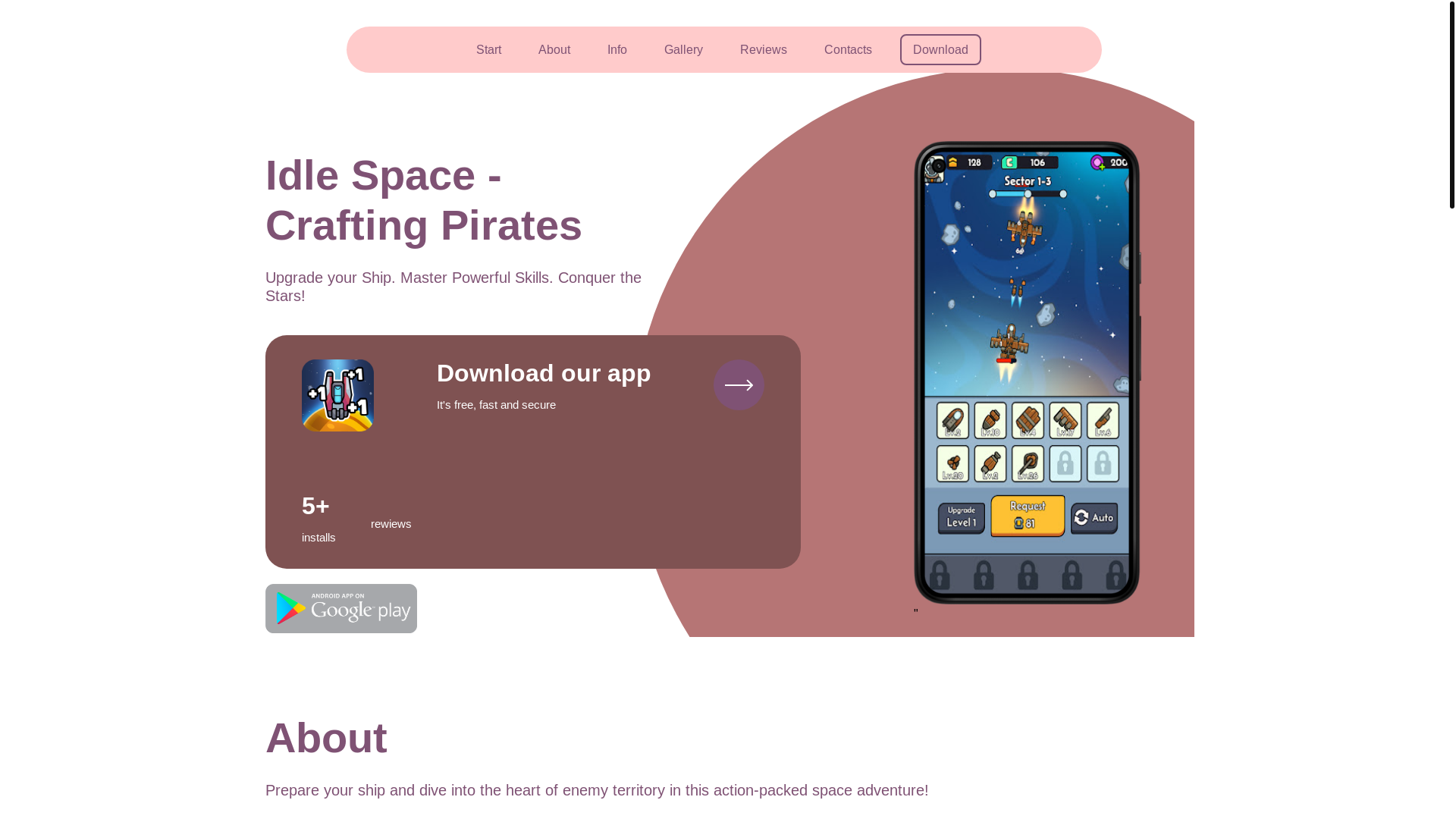 website screenshot of https://aviaspacestar.store/