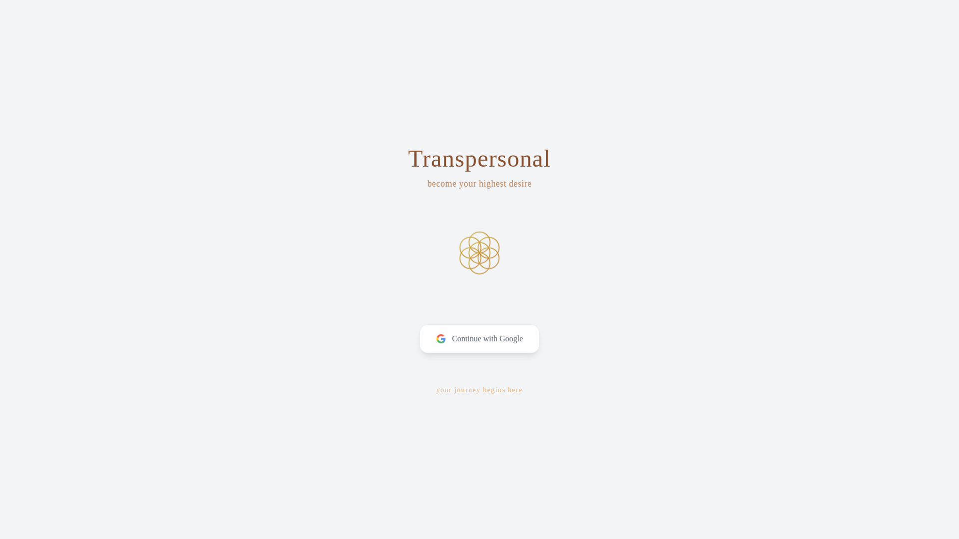 website screenshot of https://transpersonalai.com/