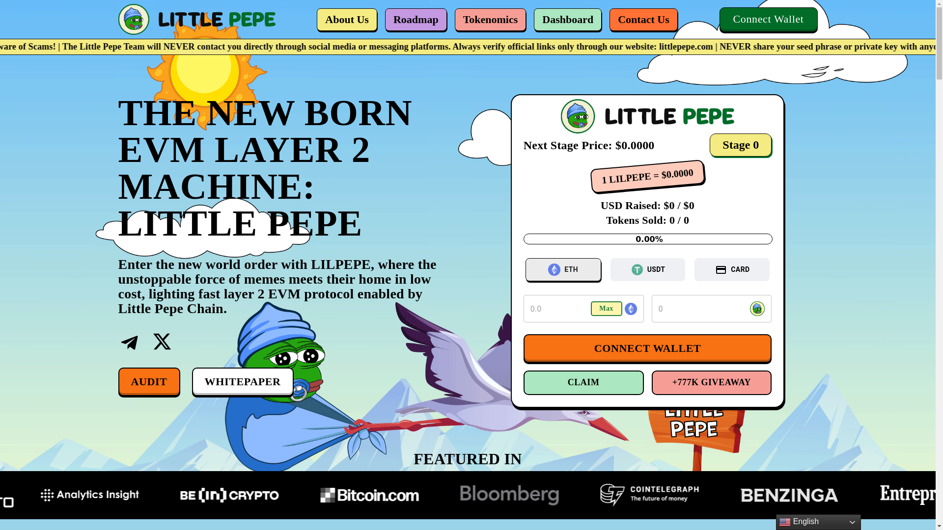 website screenshot of https://littlepepetoken.pages.dev/