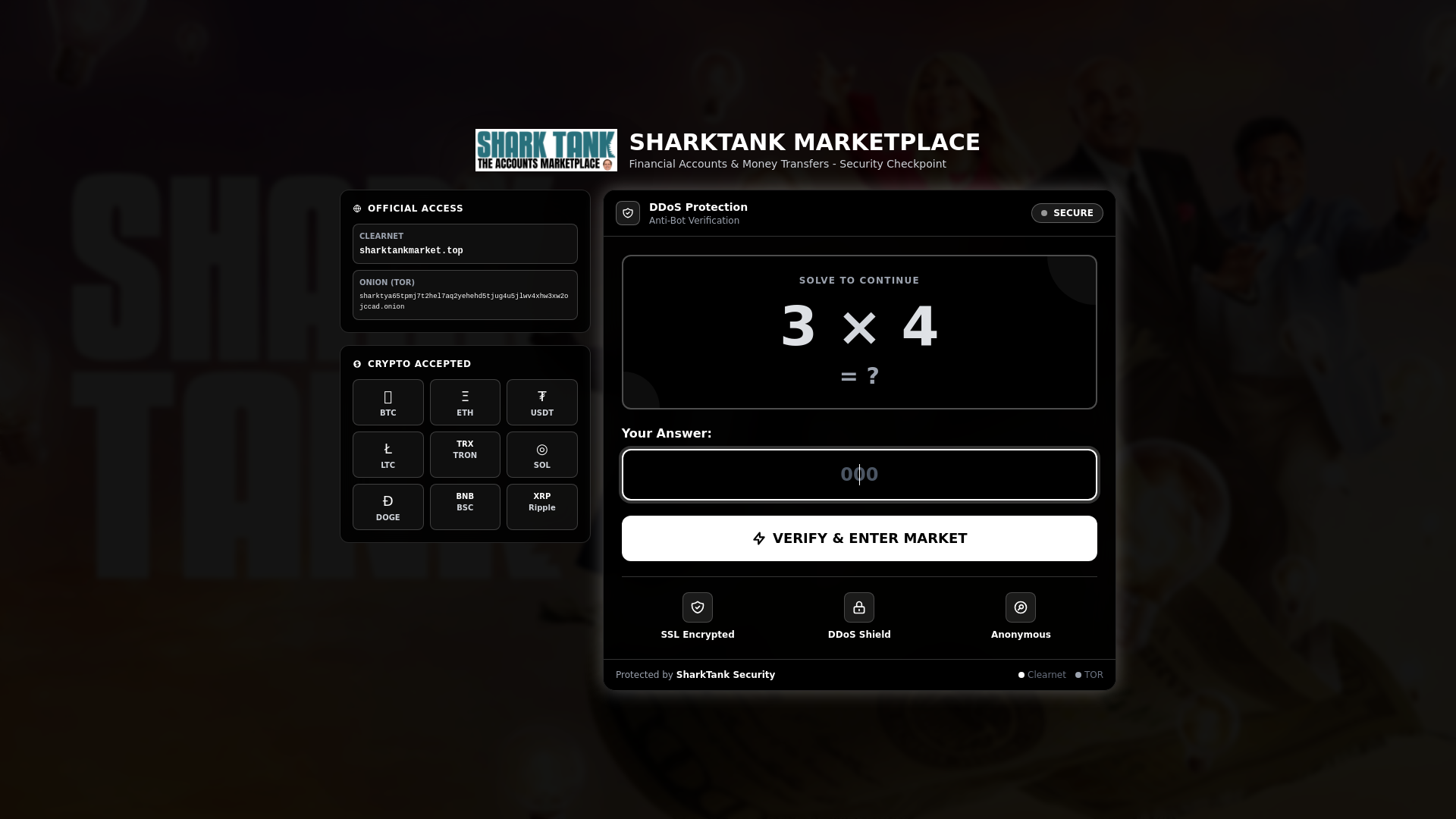 website screenshot of https://sharktankmarket.top/