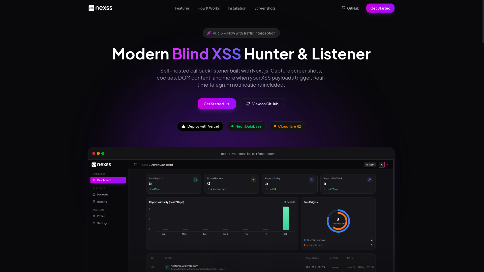 website screenshot of https://nexss-landing.pages.dev/