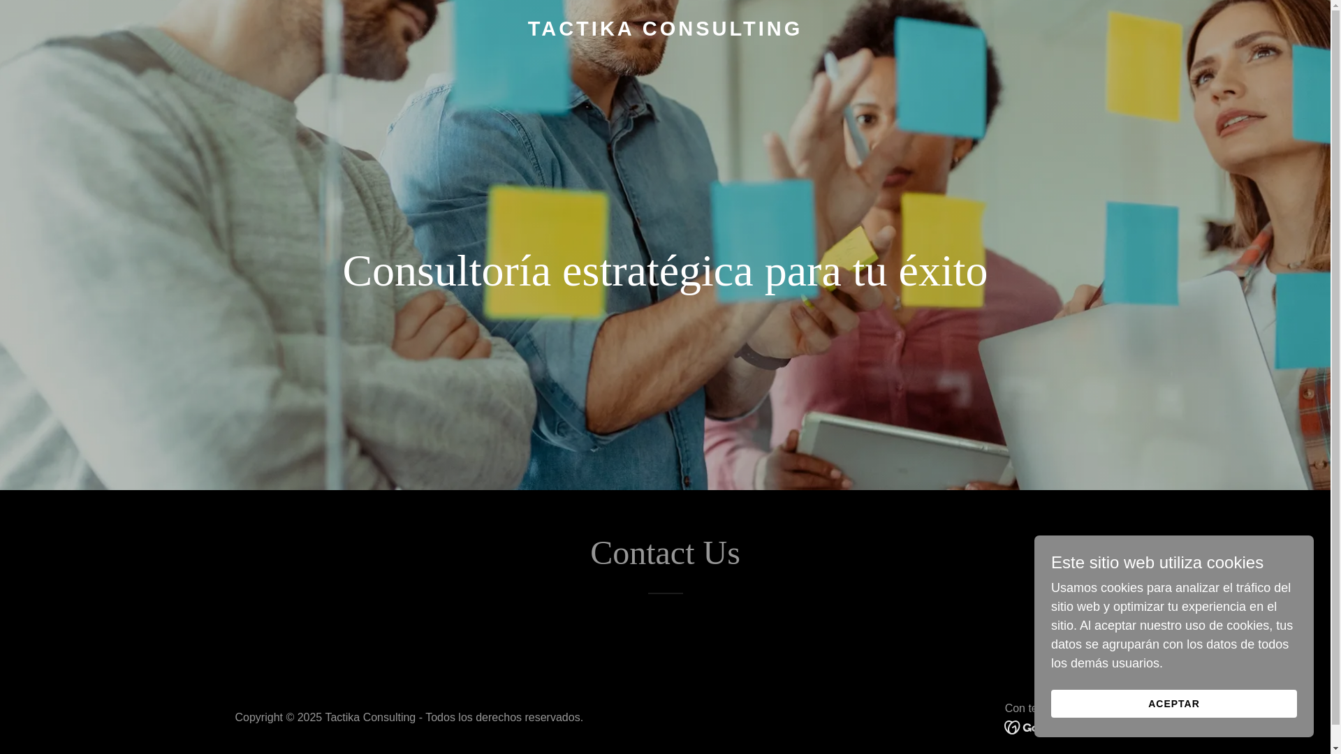 website screenshot of https://tactikaconsulting.co/