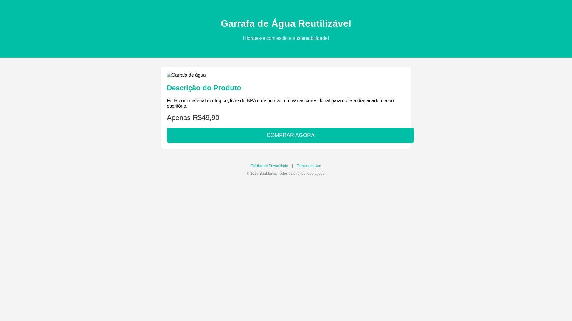 website screenshot of https://garrafasdehidratacao.fun/
