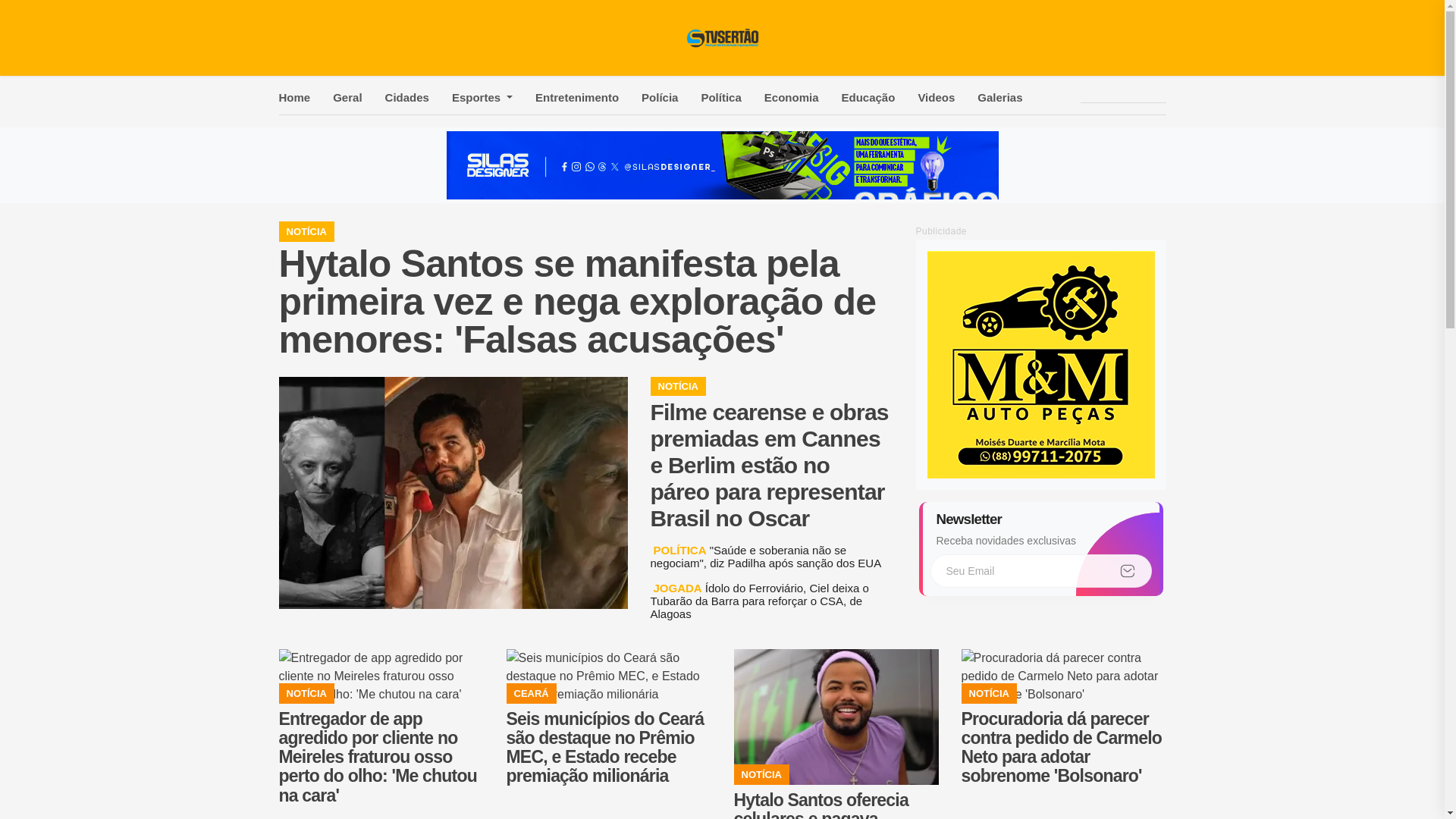 website screenshot of https://sertaoemfococe.com.br/