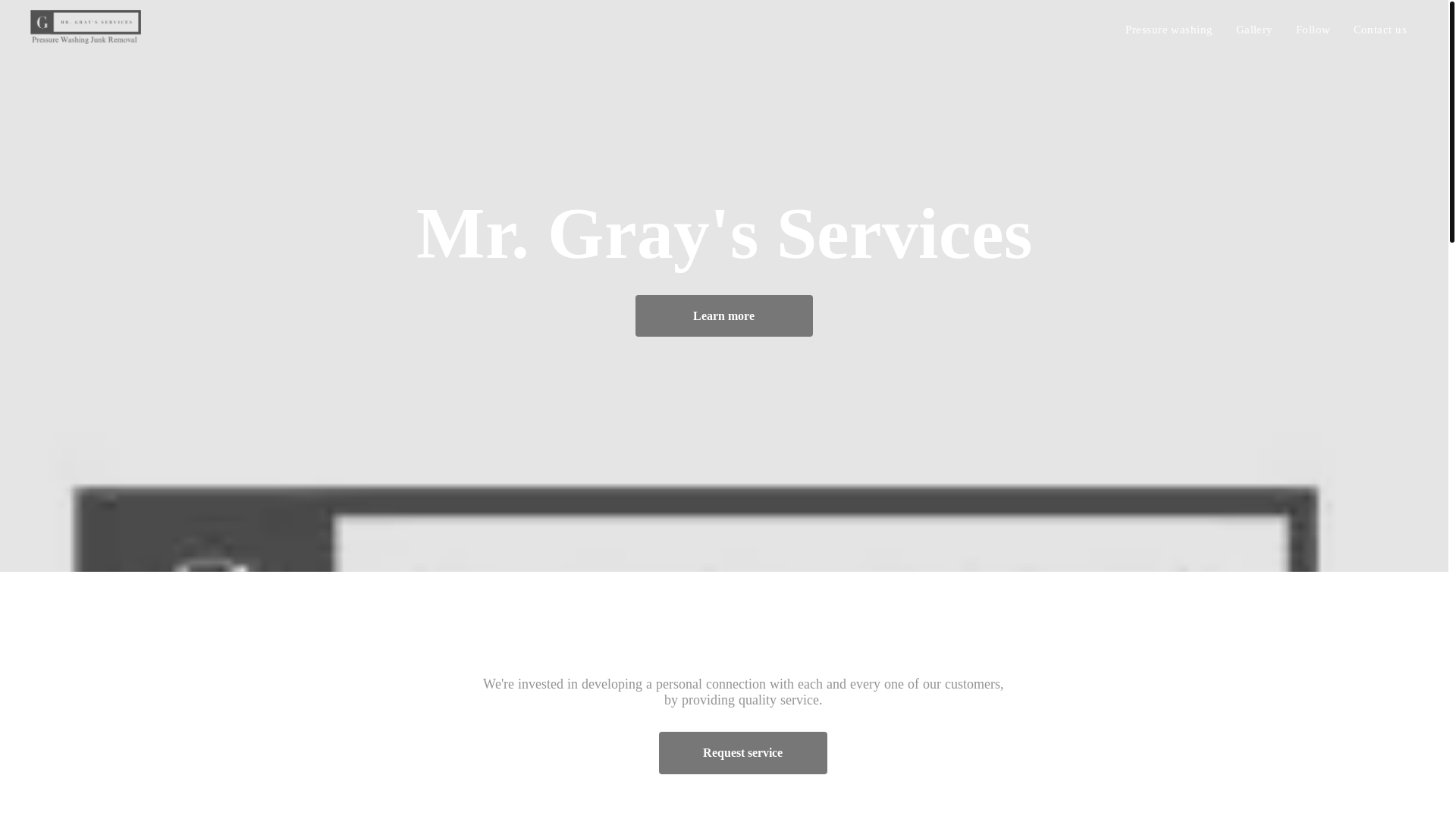 website screenshot of https://mrgrayservices.com/