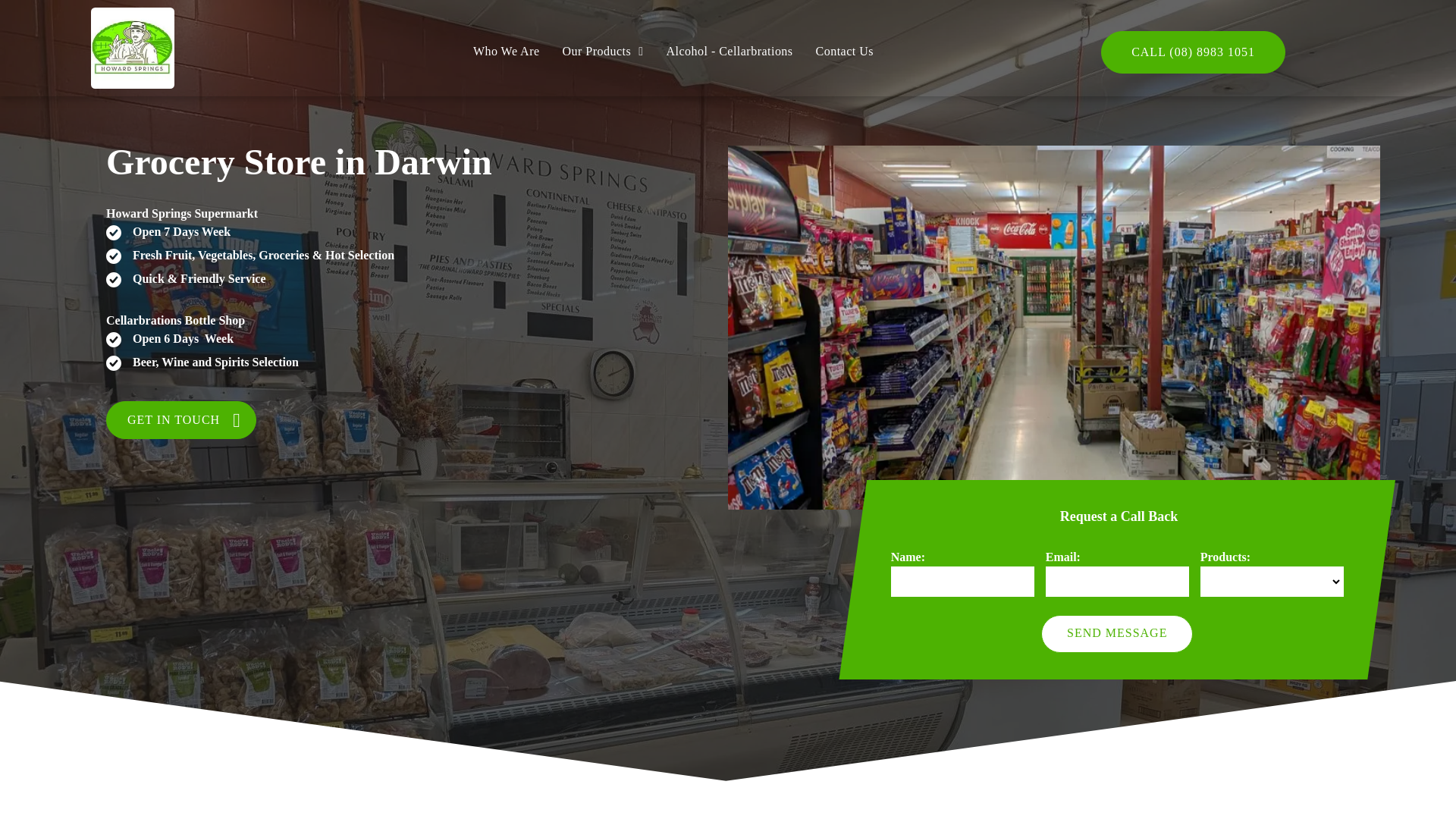 website screenshot of https://howardspringssupermarket.com.au/