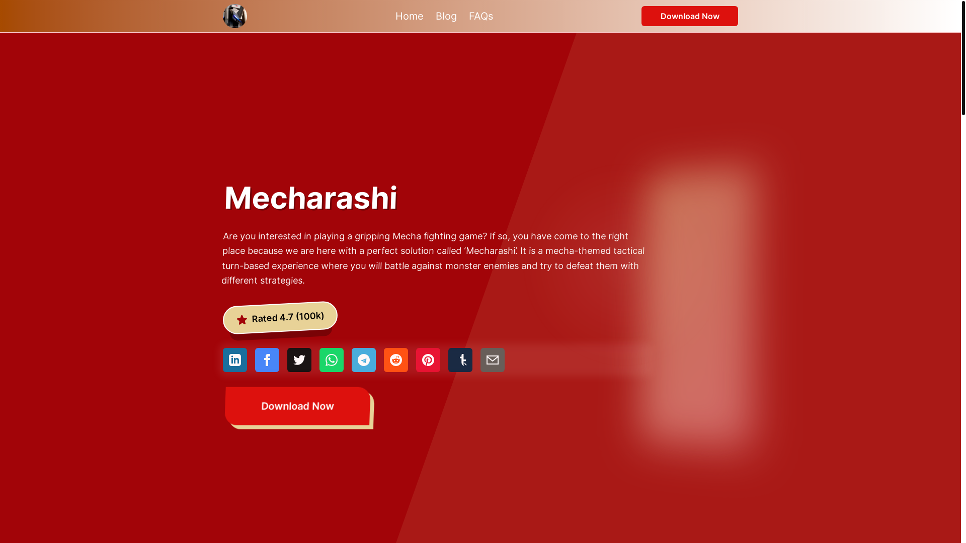website screenshot of https://mecharashi.pages.dev/