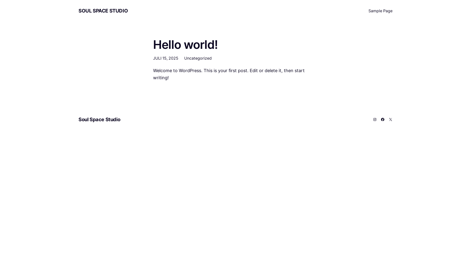 website screenshot of https://soulspacestudio.ch/