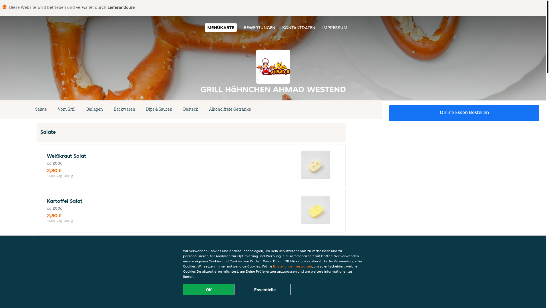 website screenshot of https://grillhahnchenahmadwestend-munchen.de/